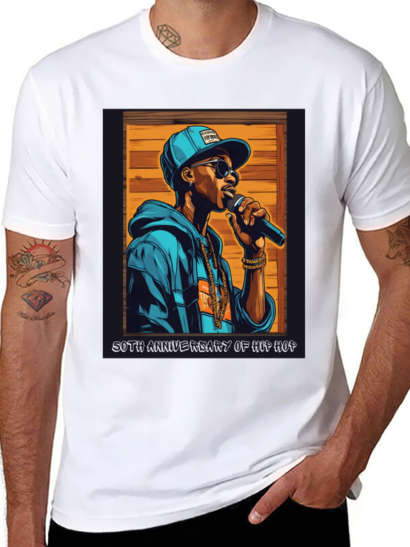 Camiseta Negra 50 Aniversario Hip Hop