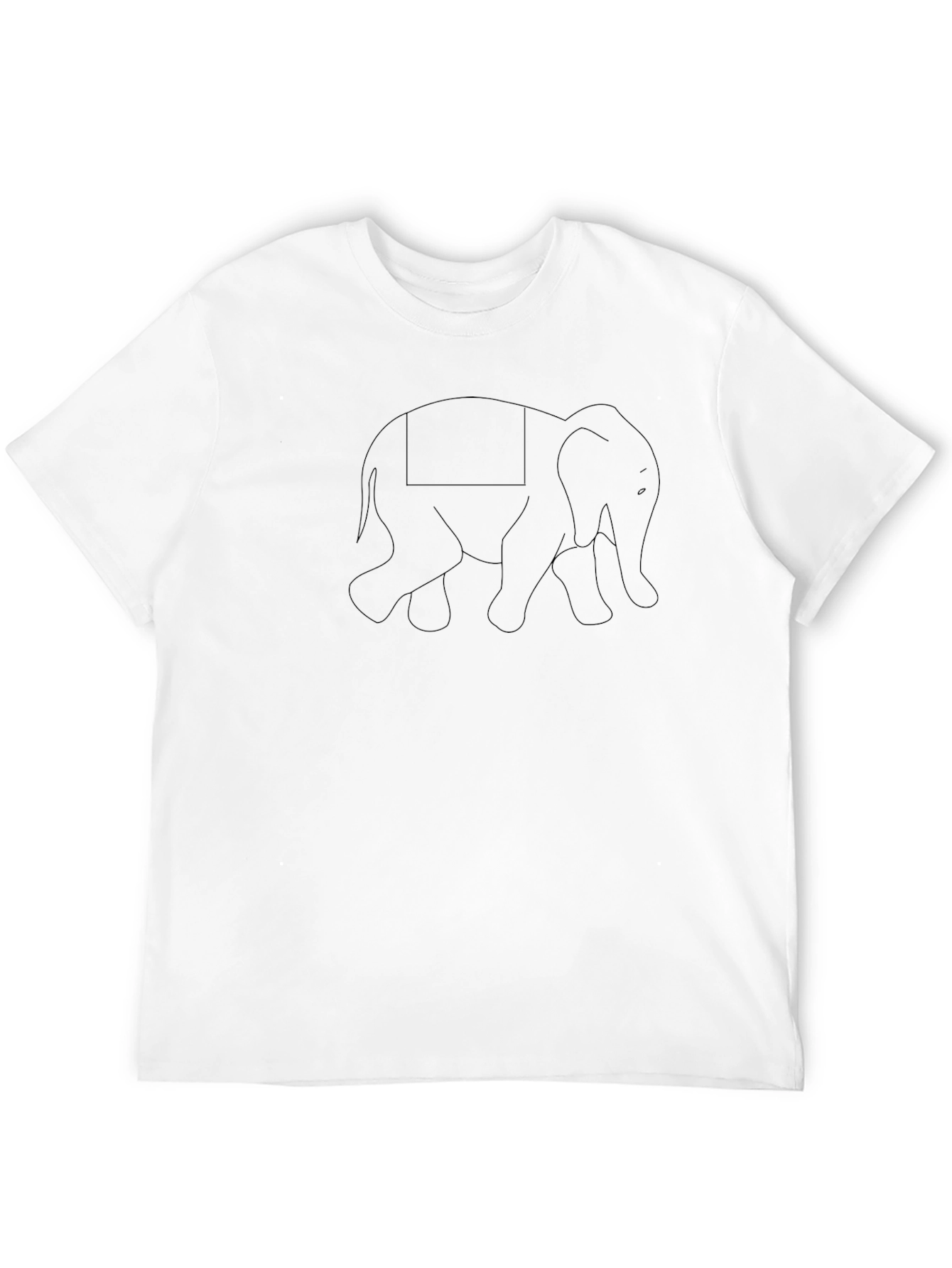 Camiseta Negra con Estampado de Elefante