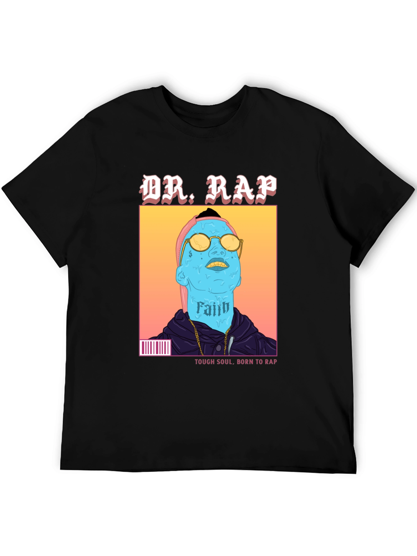 Camiseta Negra Dr. Rap - Estilo Urbano