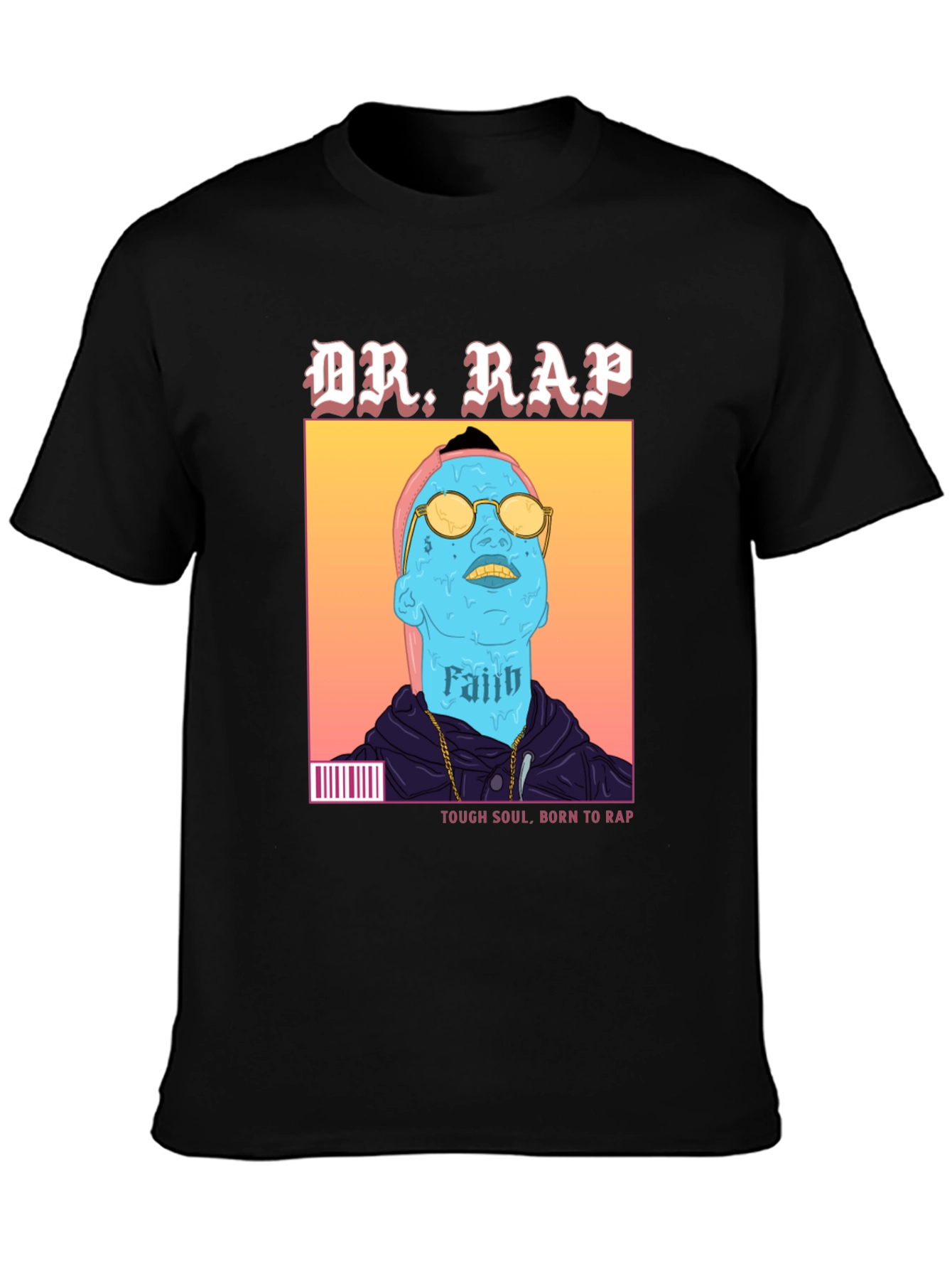 Camiseta Negra Dr. Rap - Estilo Urbano