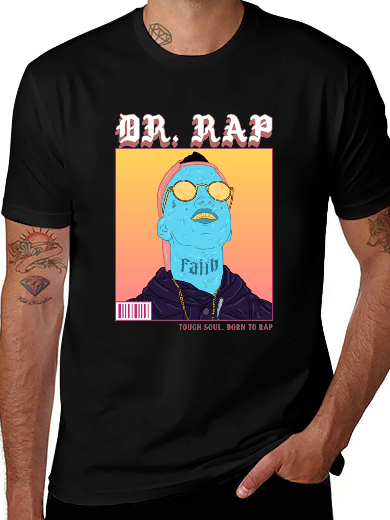 Camiseta Negra Dr. Rap - Estilo Urbano