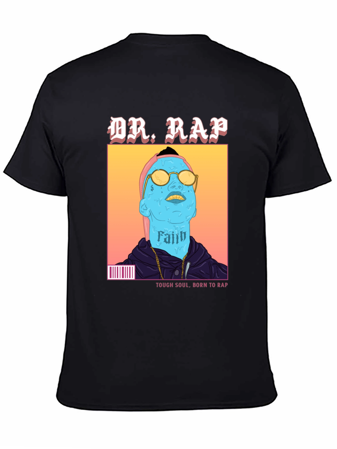 Camiseta Negra Dr. Rap - Estilo Urbano