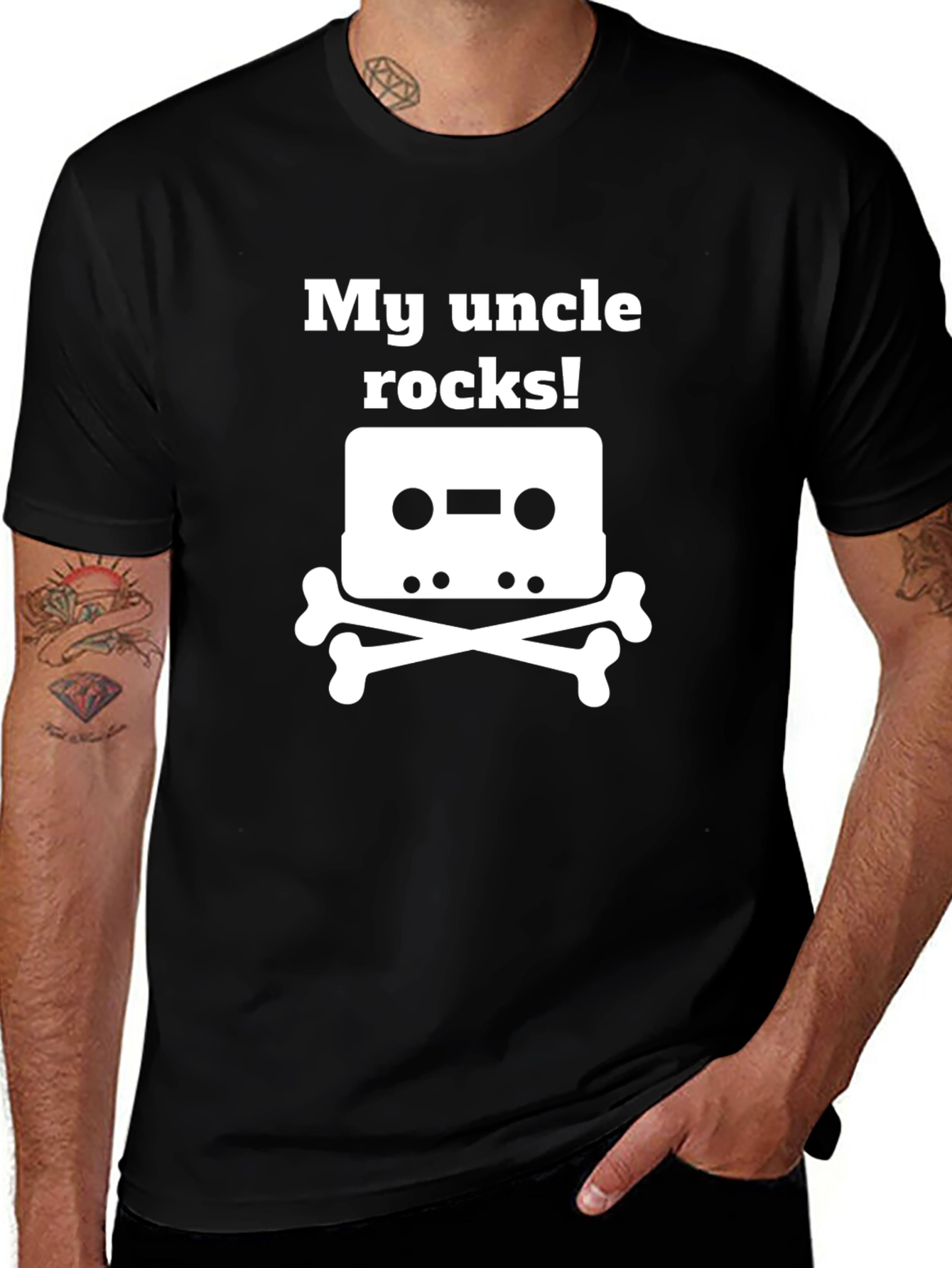 Camiseta Negra My Uncle Rocks!