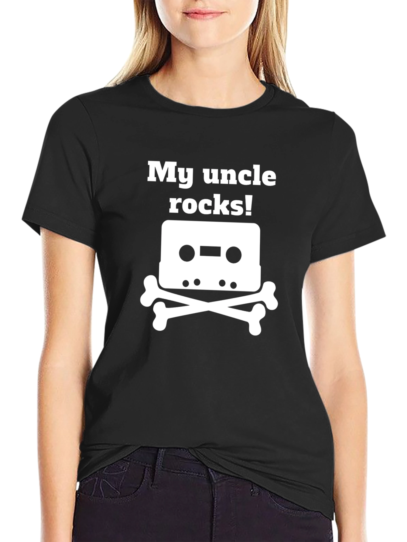 Camiseta Negra My Uncle Rocks!