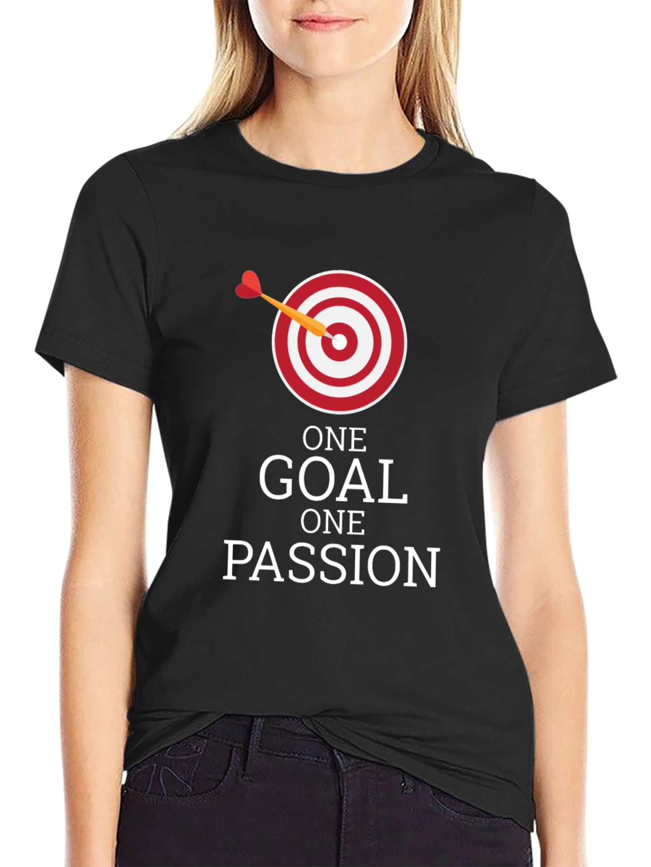 Camiseta Negra: Una Meta Una Pasión