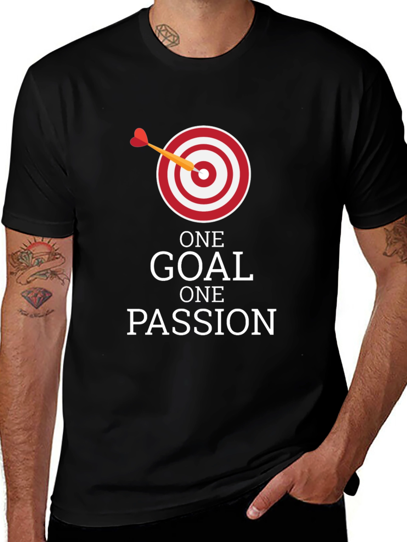 Camiseta Negra: Una Meta Una Pasión