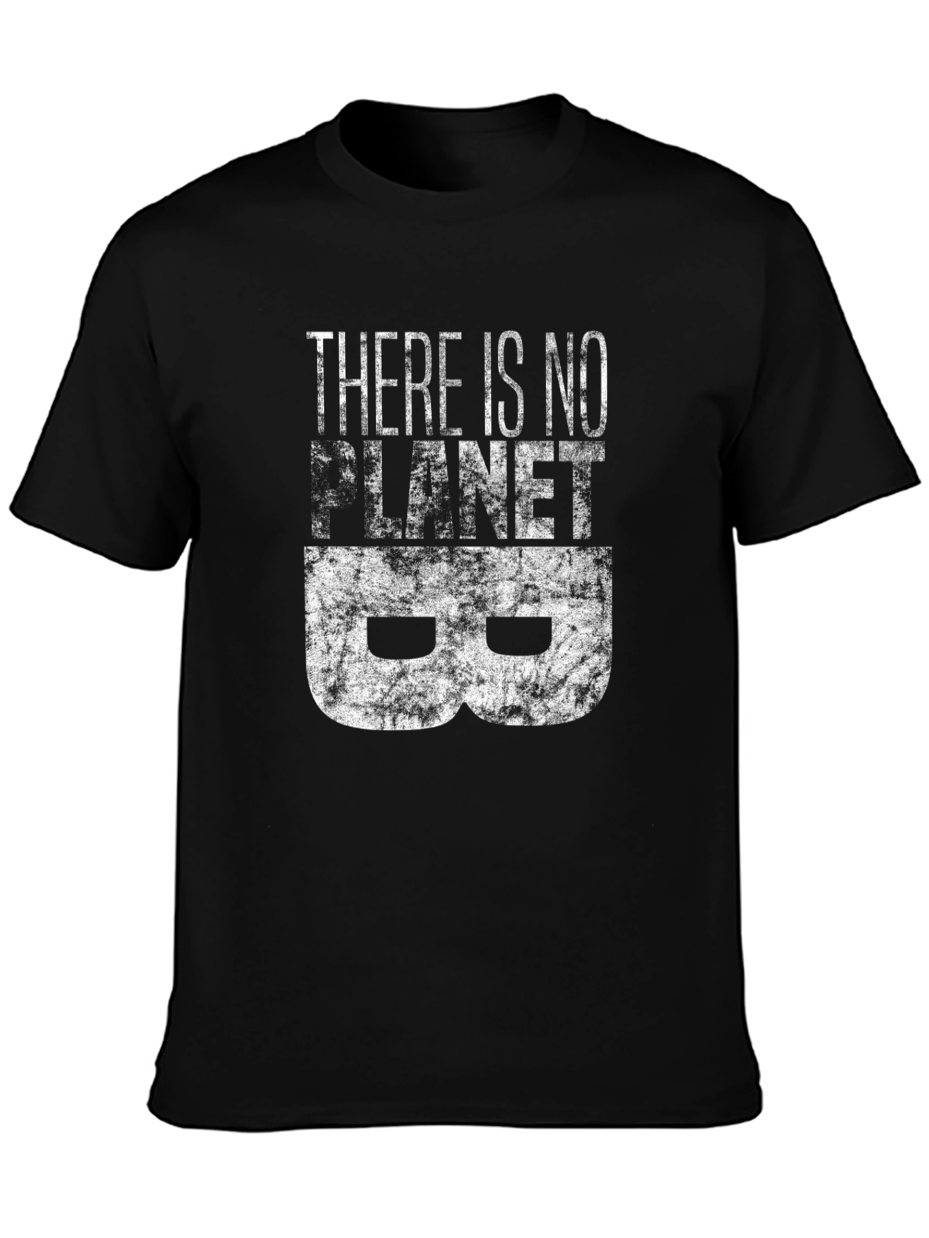 Camiseta Negra con Estampado No hay Planeta B