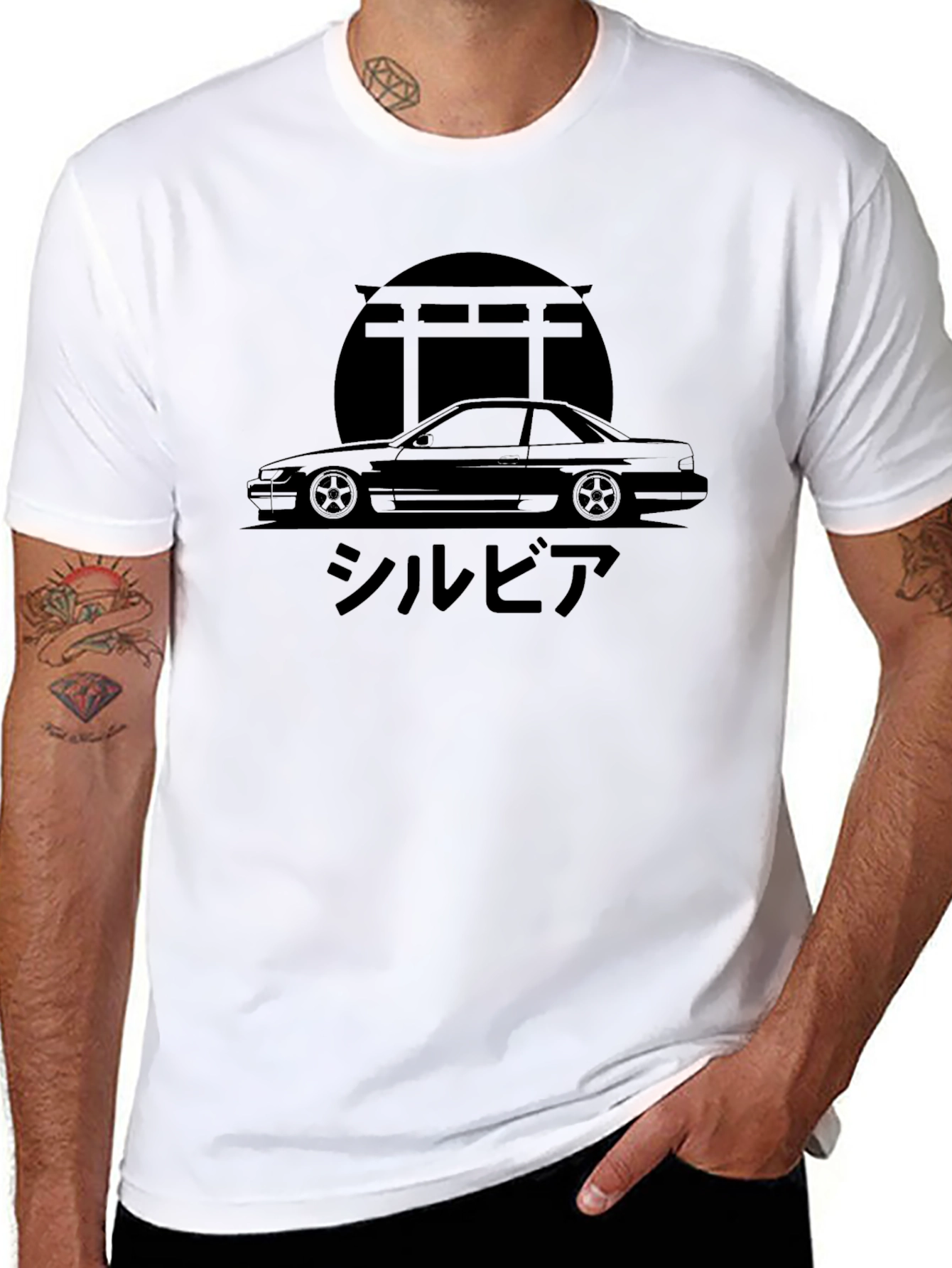 Camiseta Negra Silvia Coche Japonés