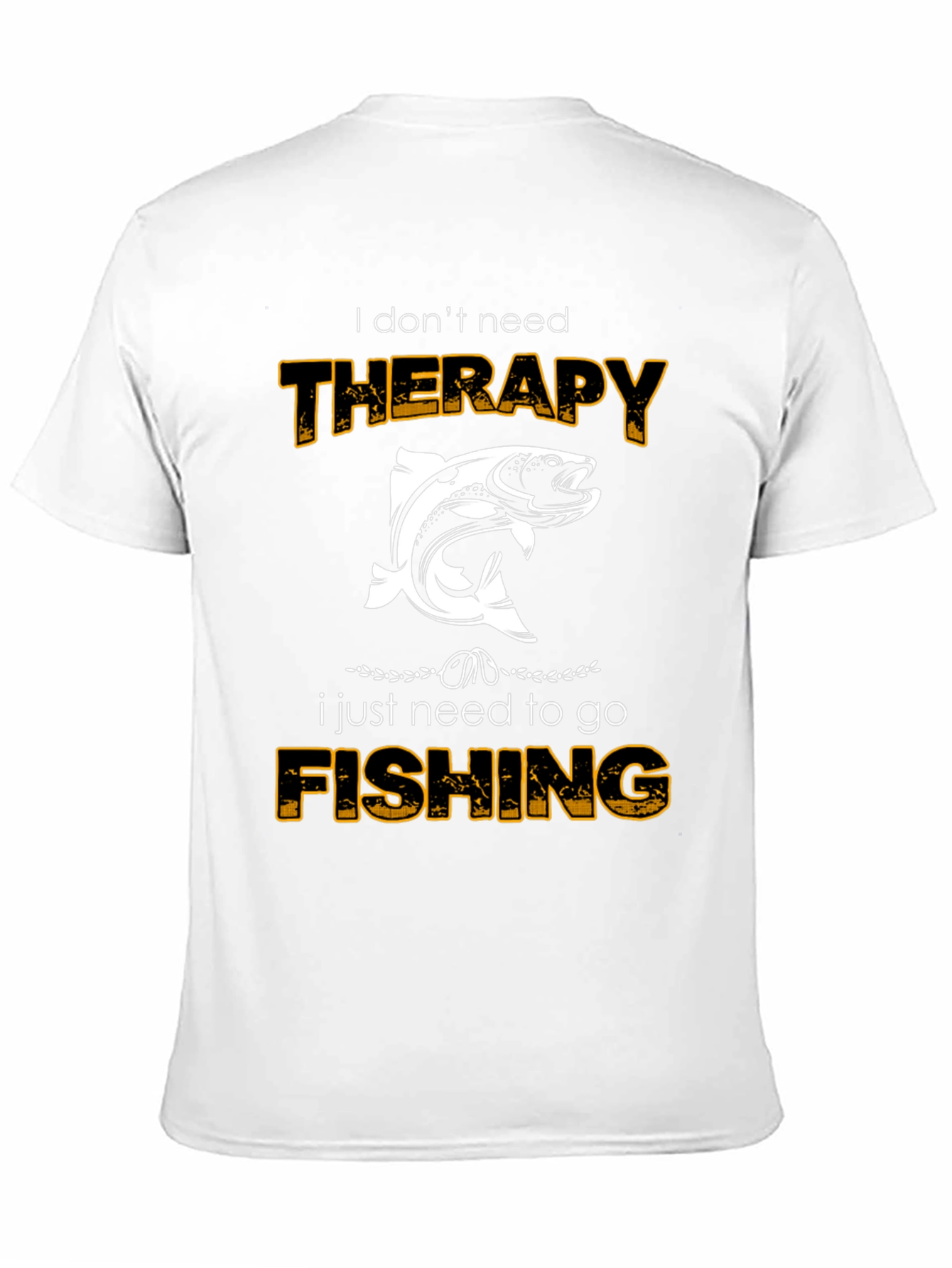 Camiseta Negra: Terapia de Pesca
