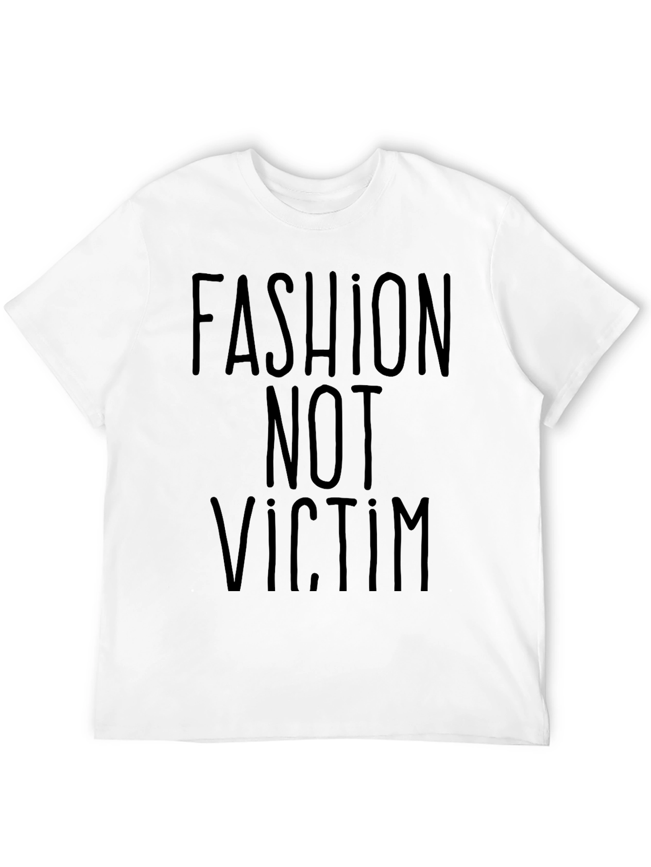 Camiseta Negra: Fashion Not Victim