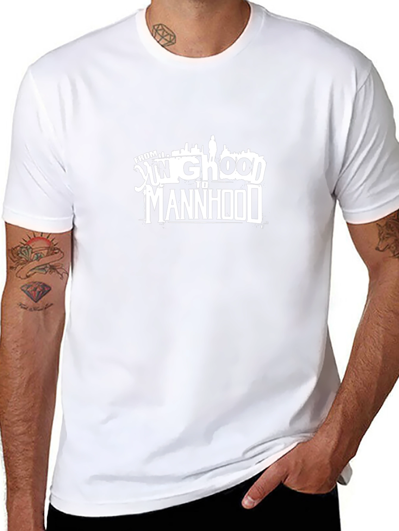 Camiseta Negra From Yung Ghood to Manhood