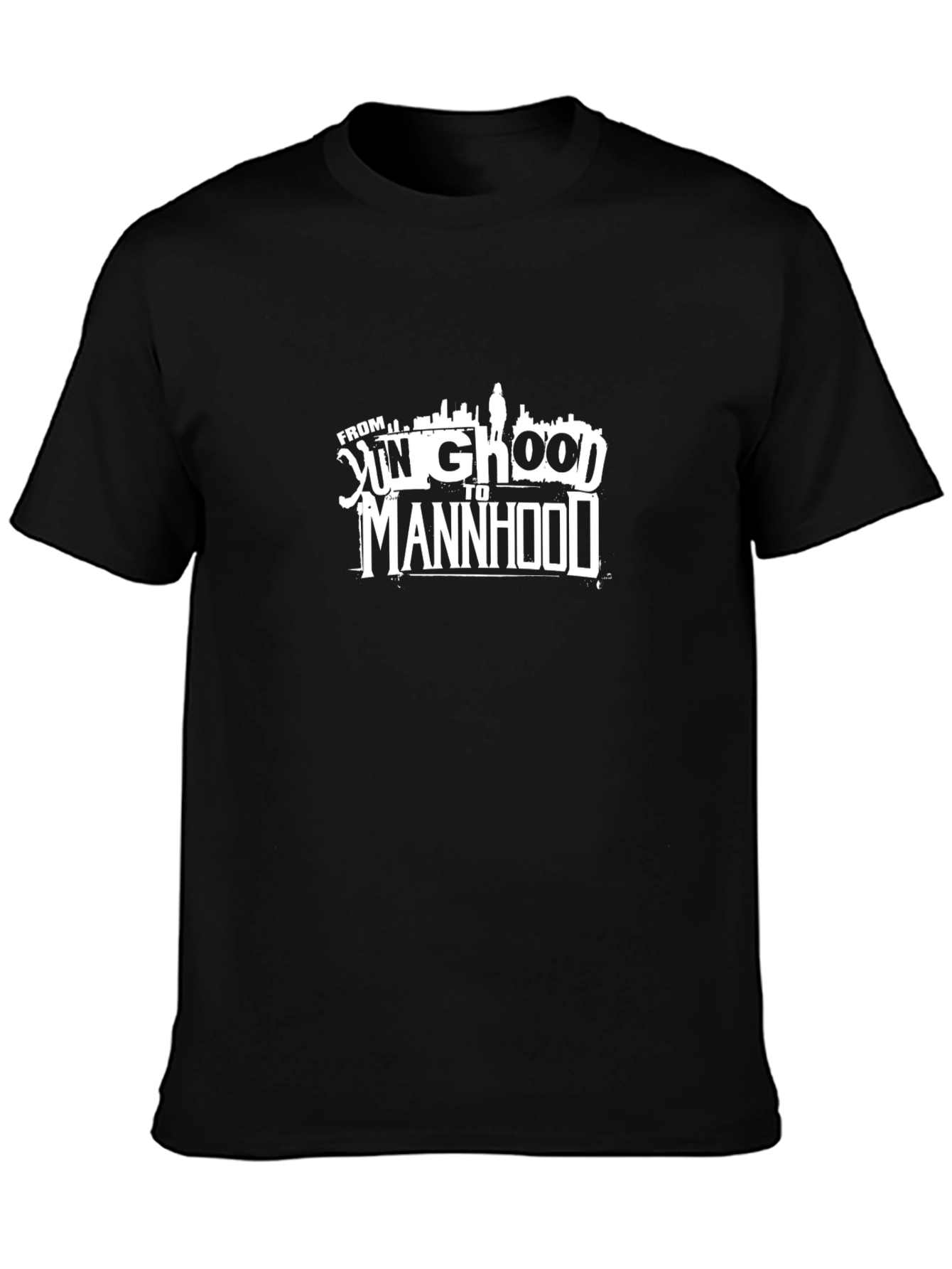 Camiseta Negra From Yung Ghood to Manhood