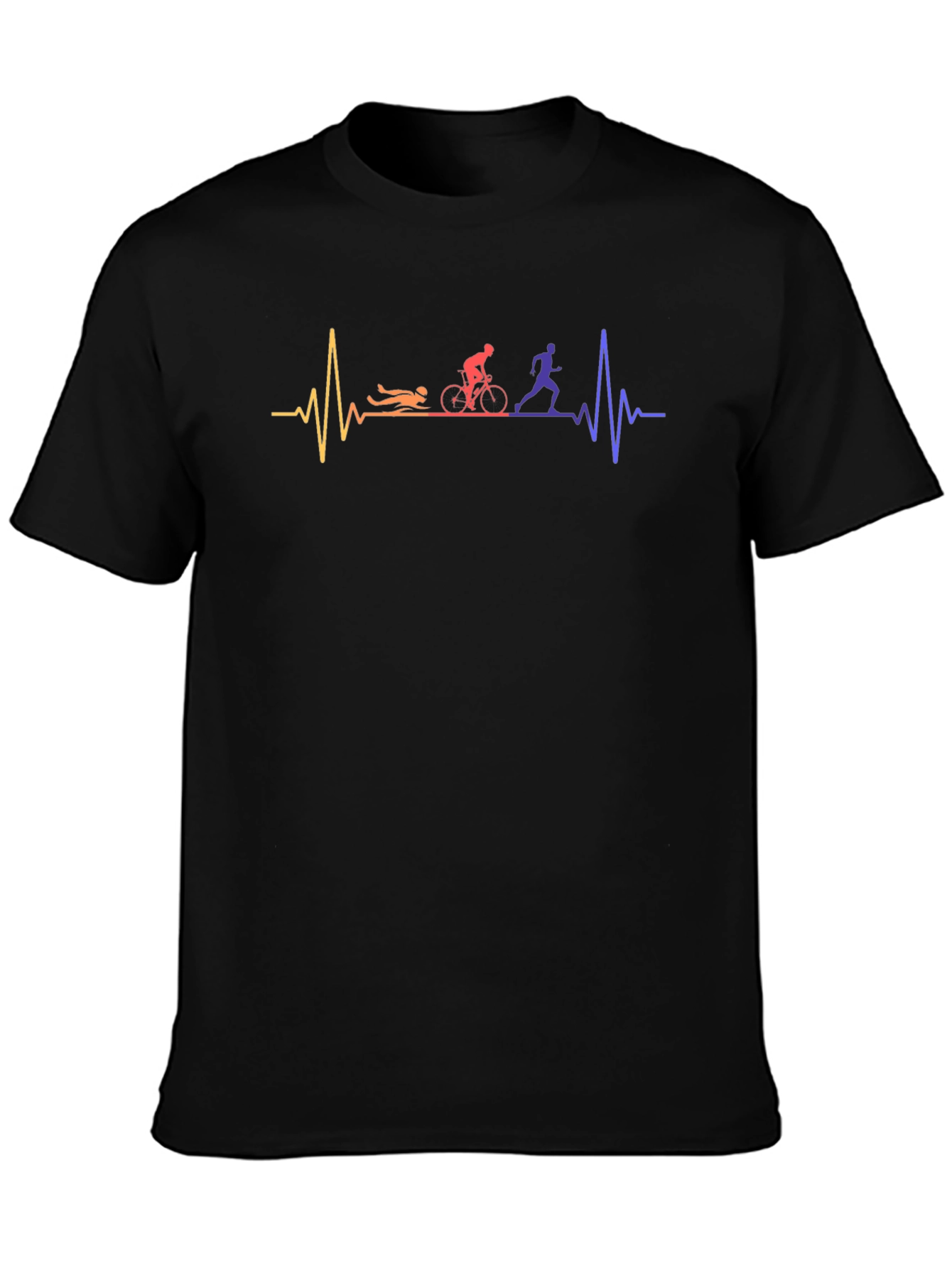 Camiseta Negra Deportiva Triatlón EKG Hombre