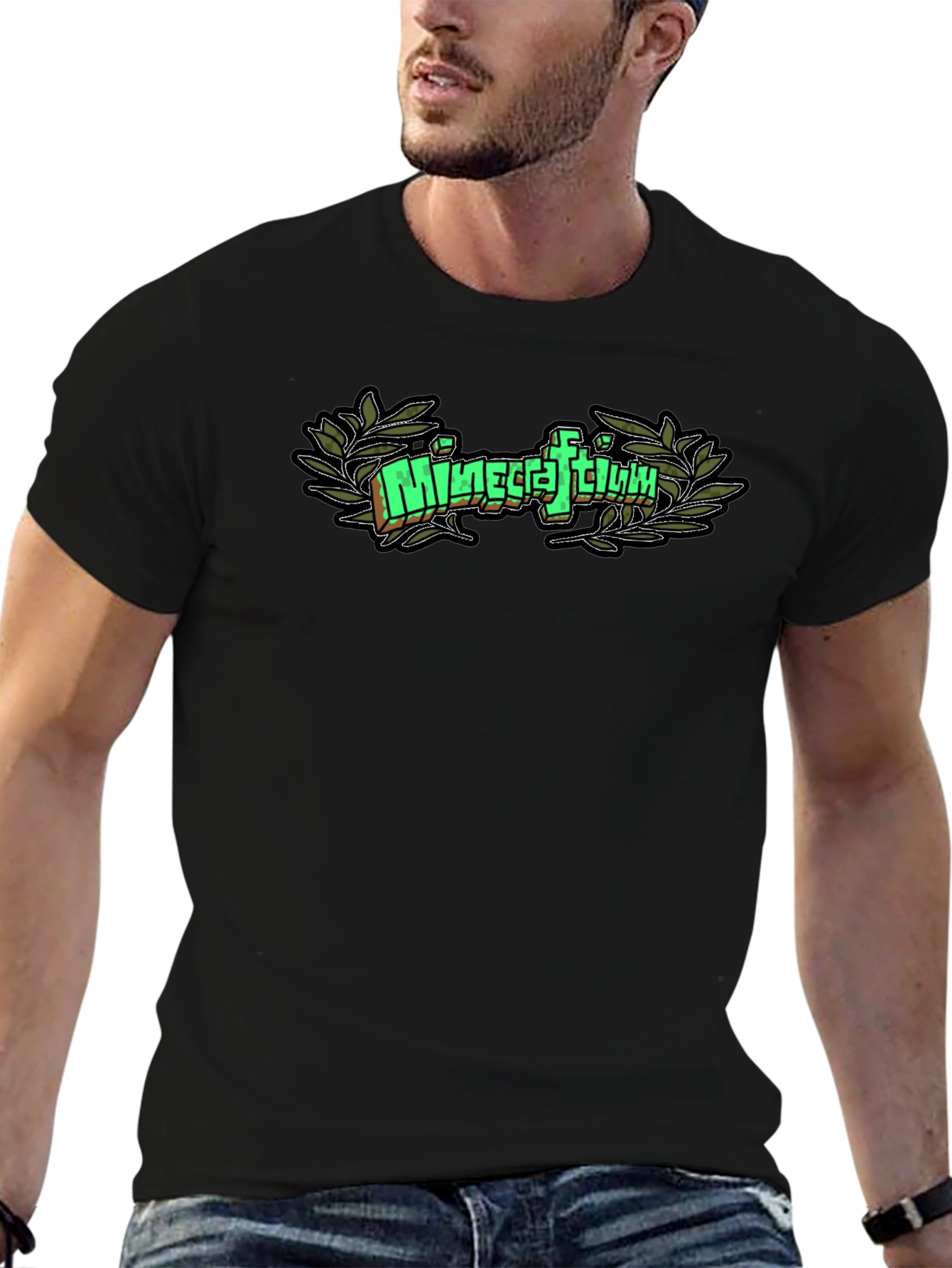 Camiseta Negra Minecraftium Gamer