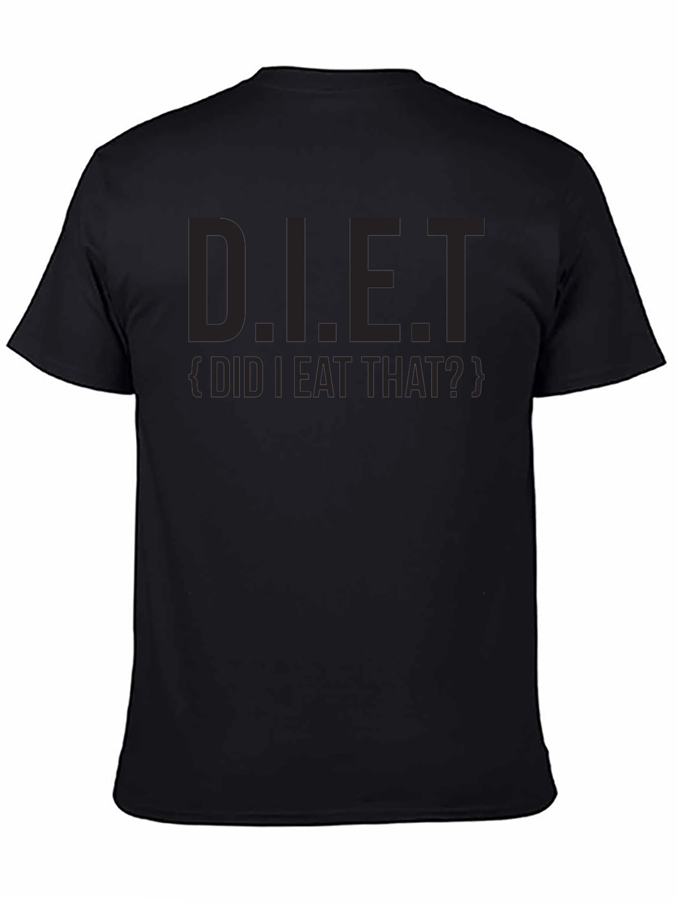 Camiseta Negra con Estampado D.I.E.T.