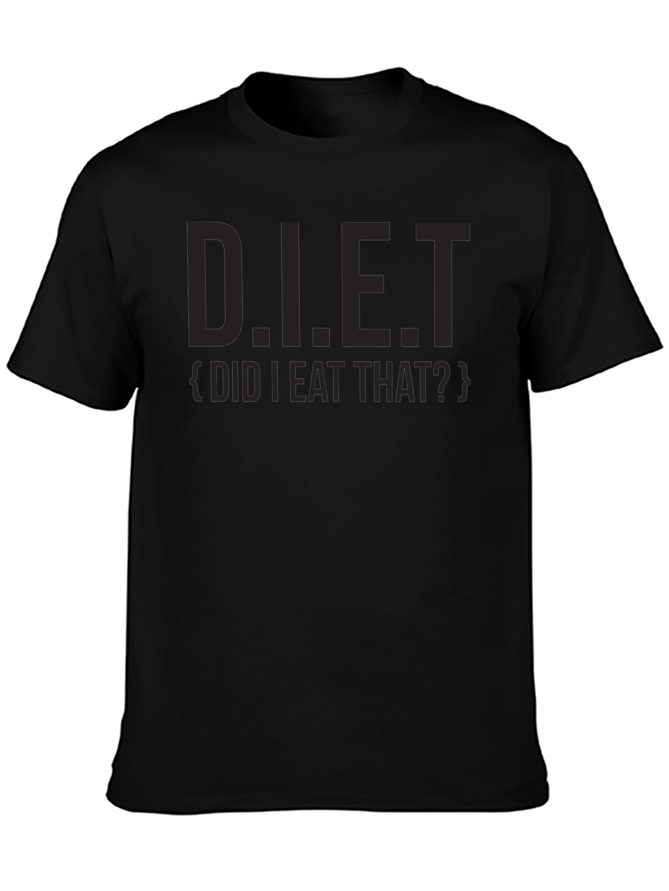 Camiseta Negra con Estampado D.I.E.T.