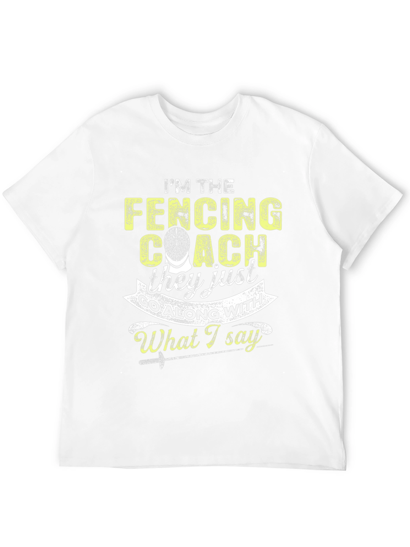 Camiseta Negra Soy el Entrenador de Esgrima