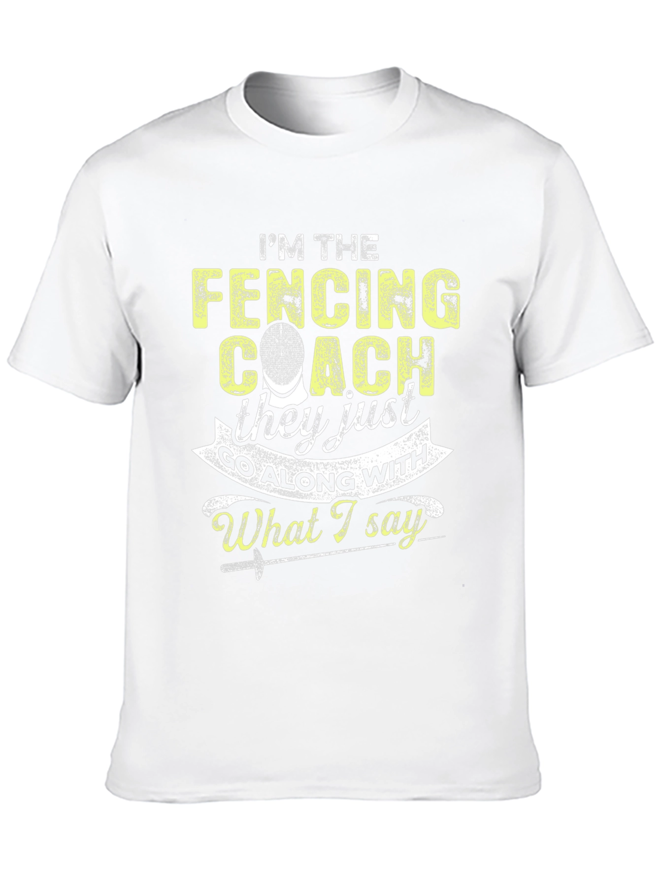 Camiseta Negra Soy el Entrenador de Esgrima