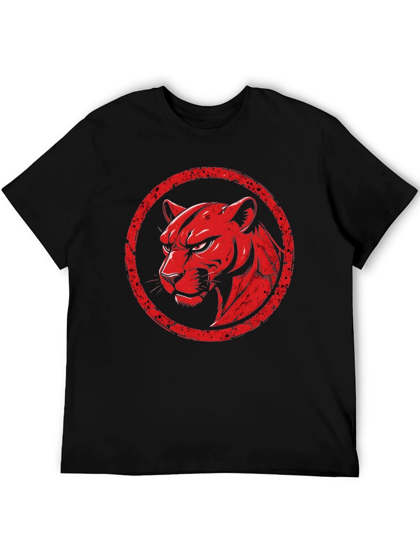 Camiseta Negra con Diseño de Pantera Roja