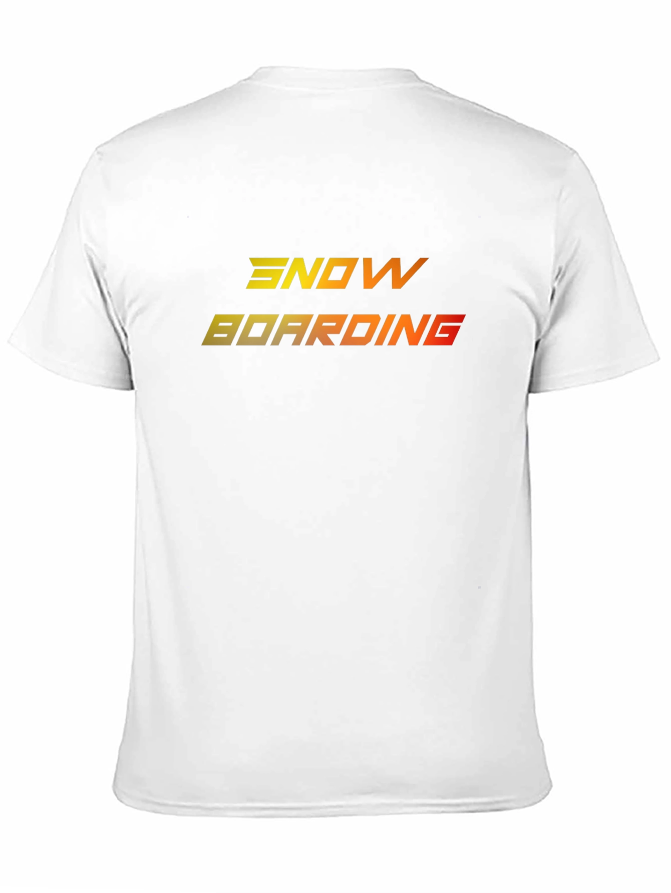 Camiseta Negra Snowboarding Degradado Naranja Amarillo