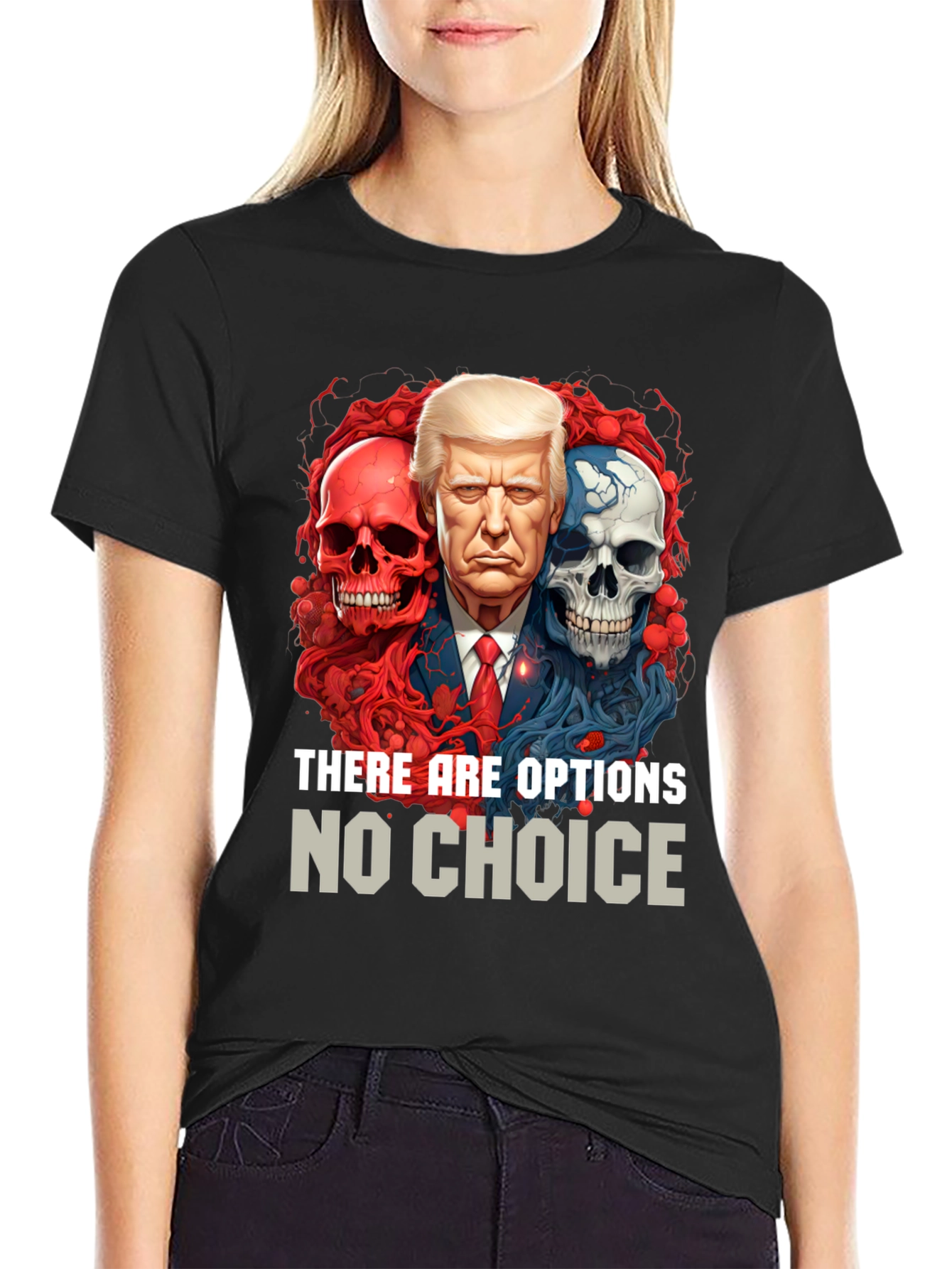 Camiseta Gráfica Política: Trump Calaveras Opciones
