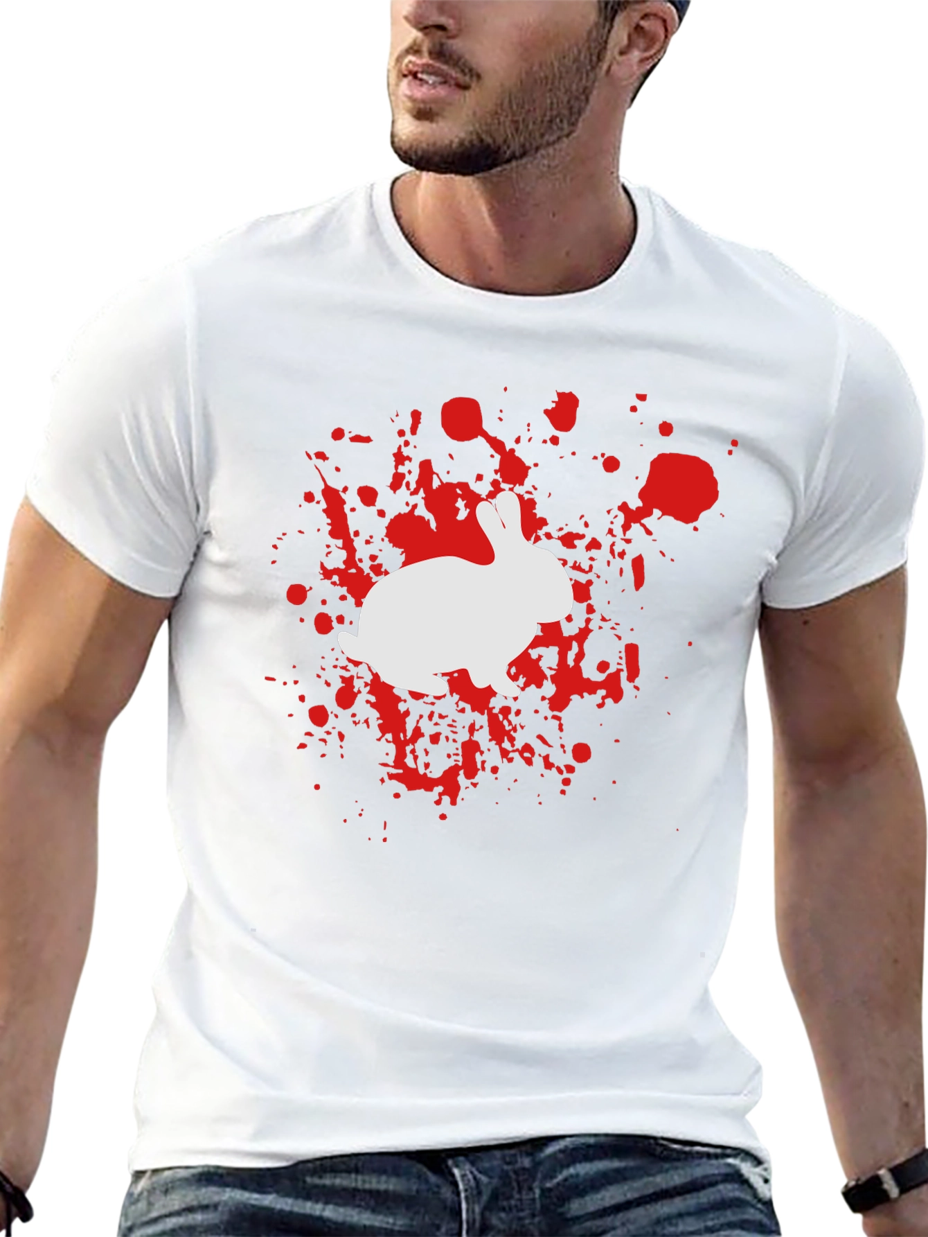 Camiseta Conejo Salpicadura - Diseño Único
