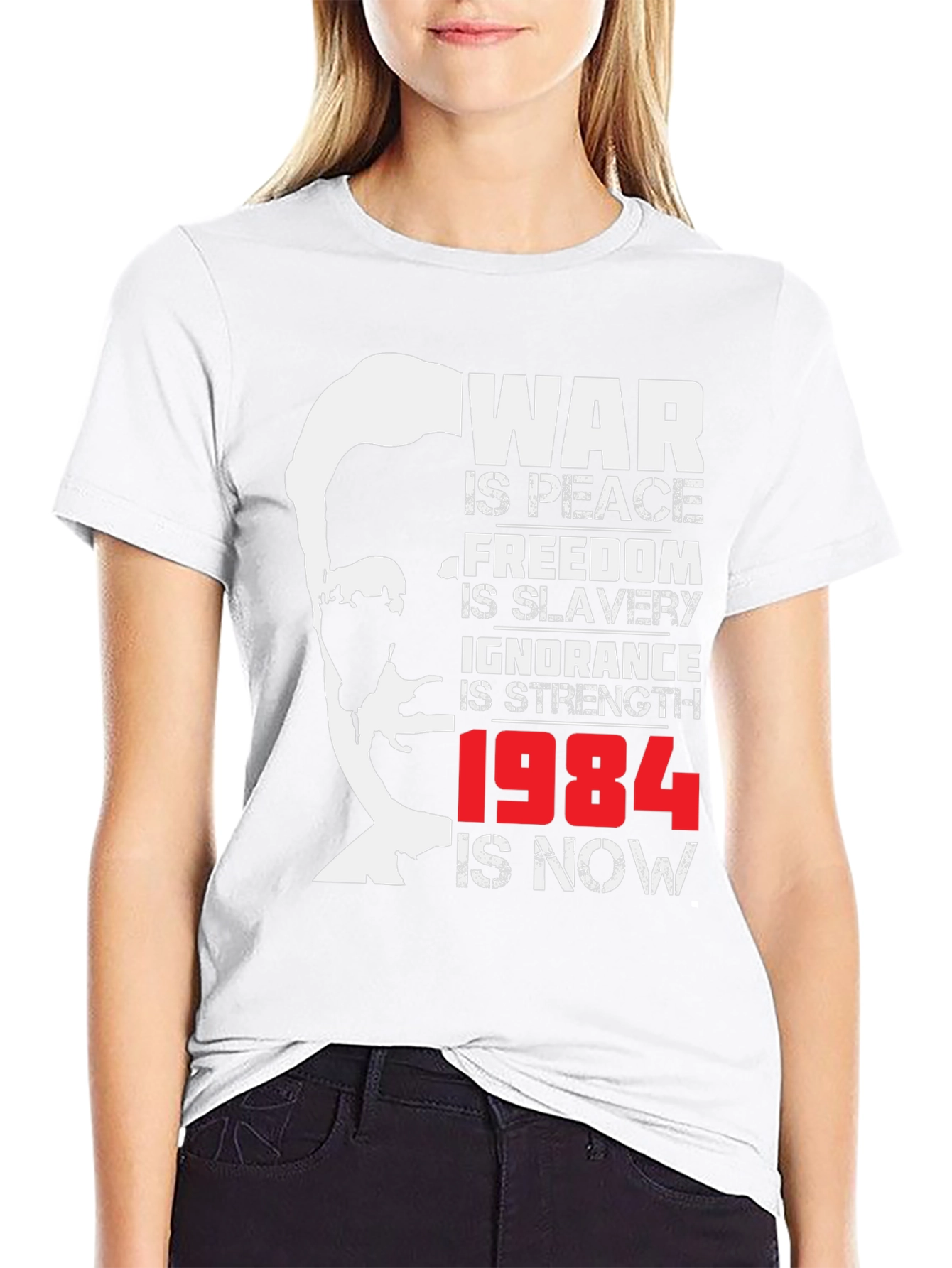Camiseta Negra 1984 Orwell: Guerra es Paz