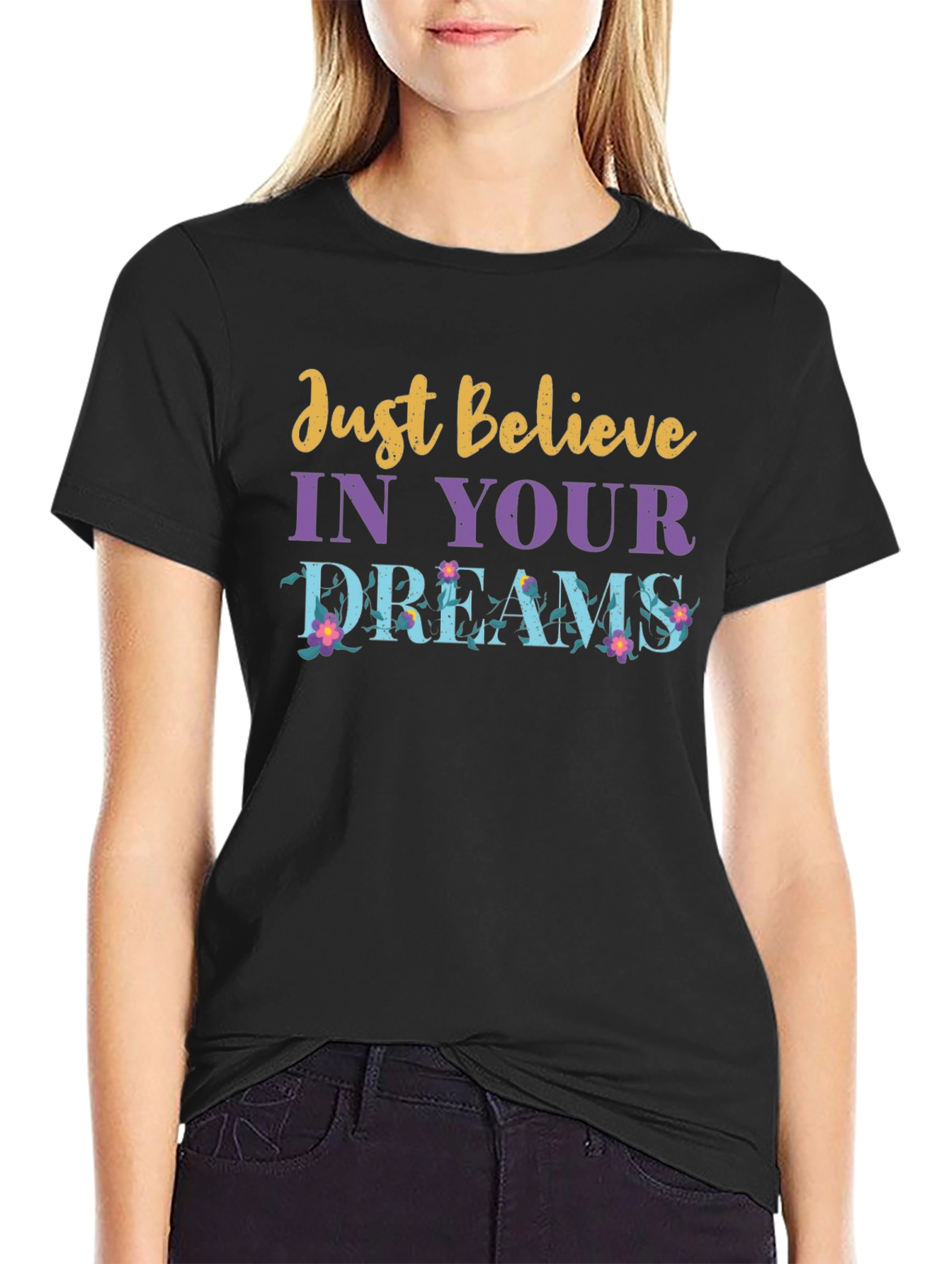 Camiseta Negra con Mensaje Motivacional