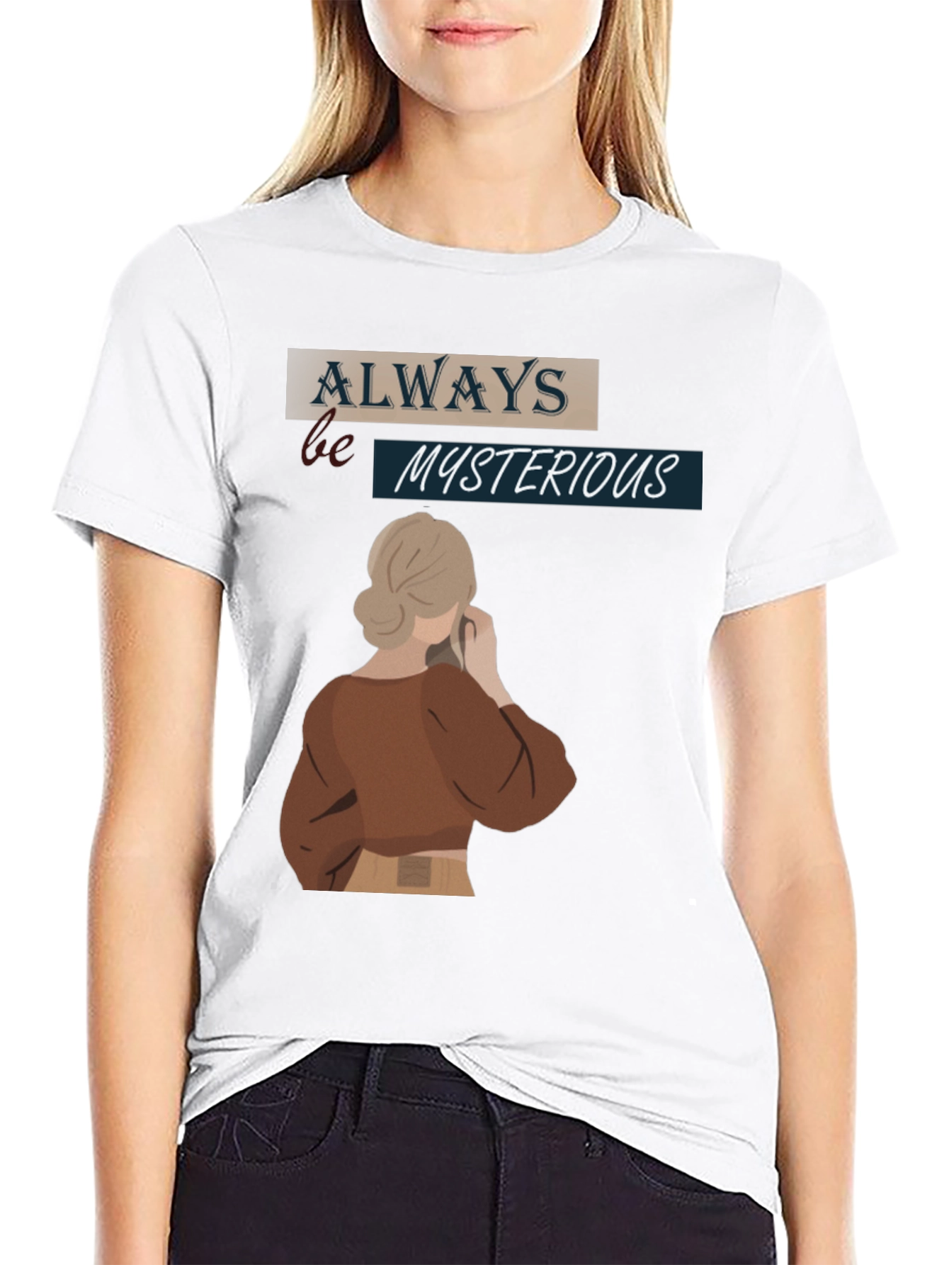 Camiseta Negra Siempre Misteriosa para Hombre