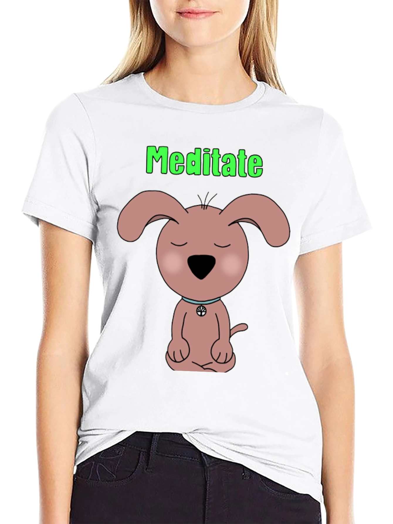 Camiseta Negra Meditación Canina