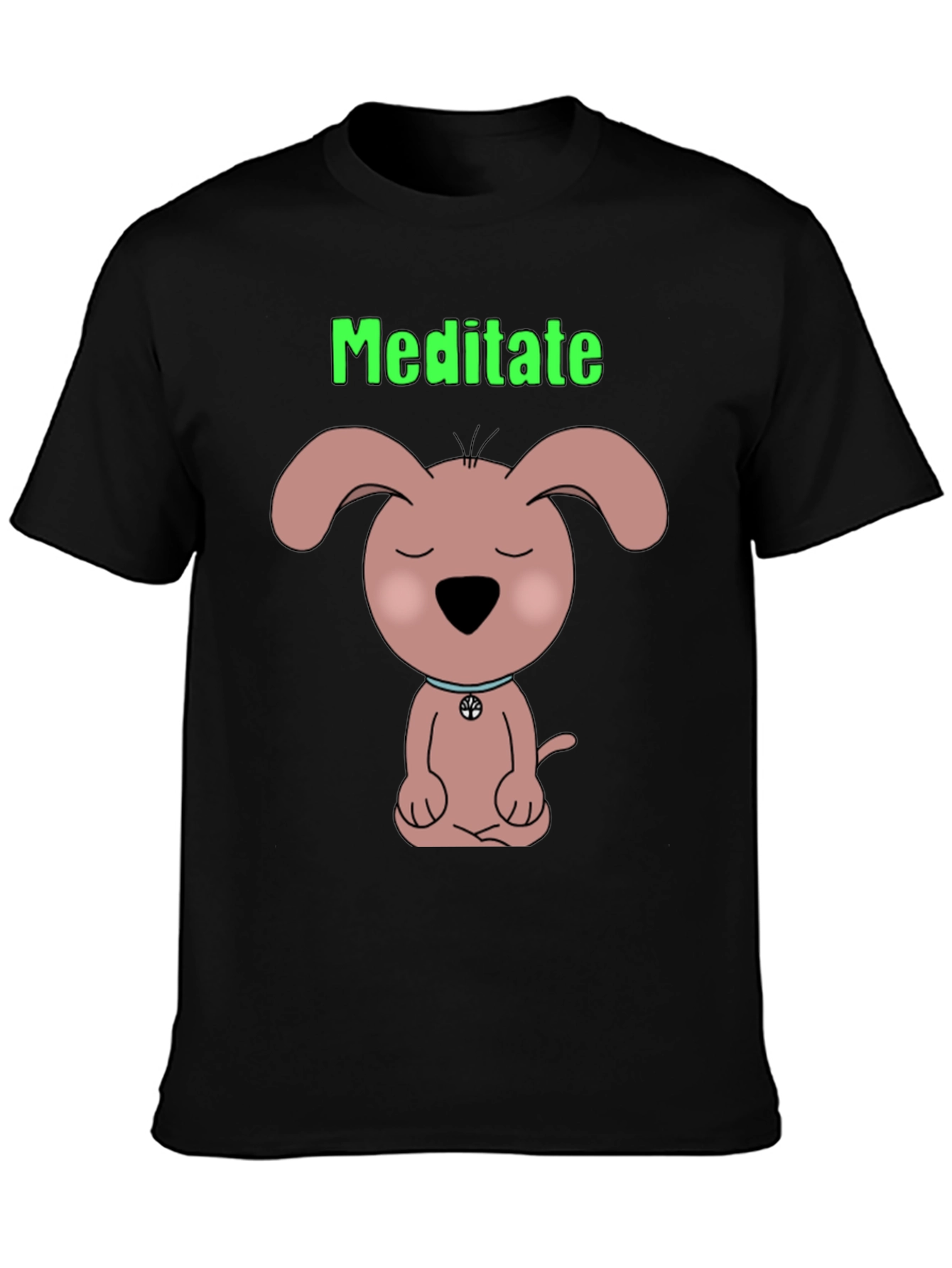 Camiseta Negra Meditación Canina