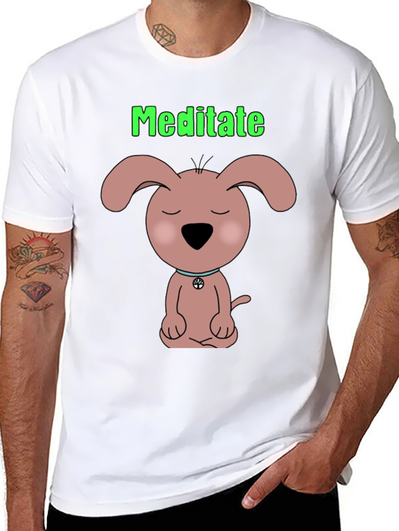 Camiseta Negra Meditación Canina