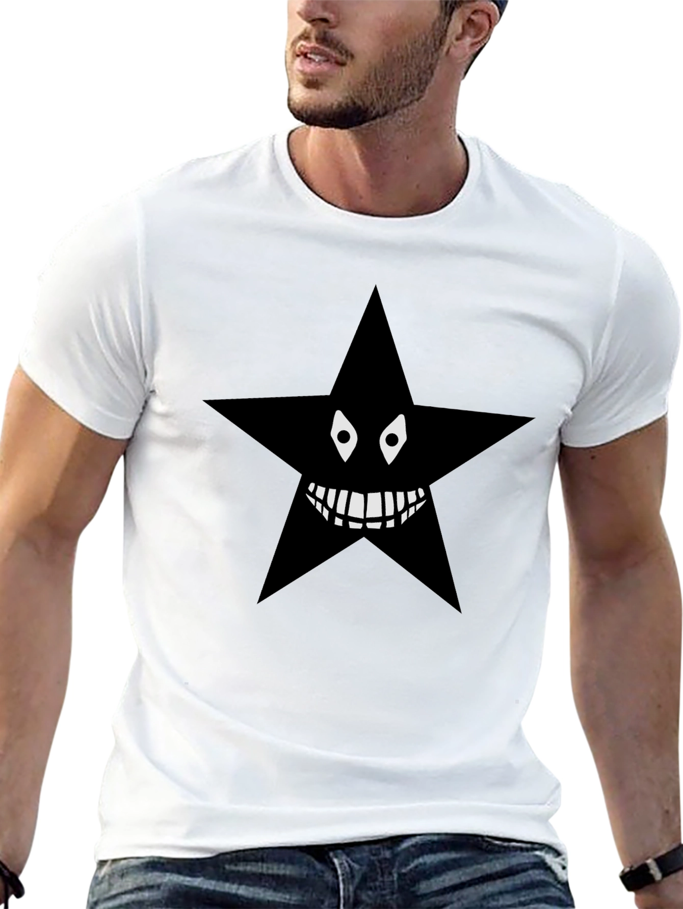 Camiseta Negra con Estrella Malvada