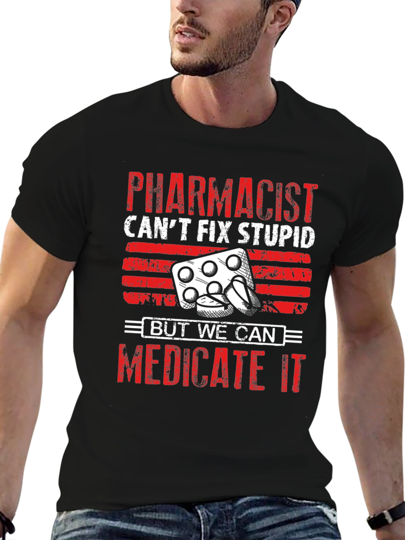 Camiseta Farmacéutico: No Curamos Medicamos