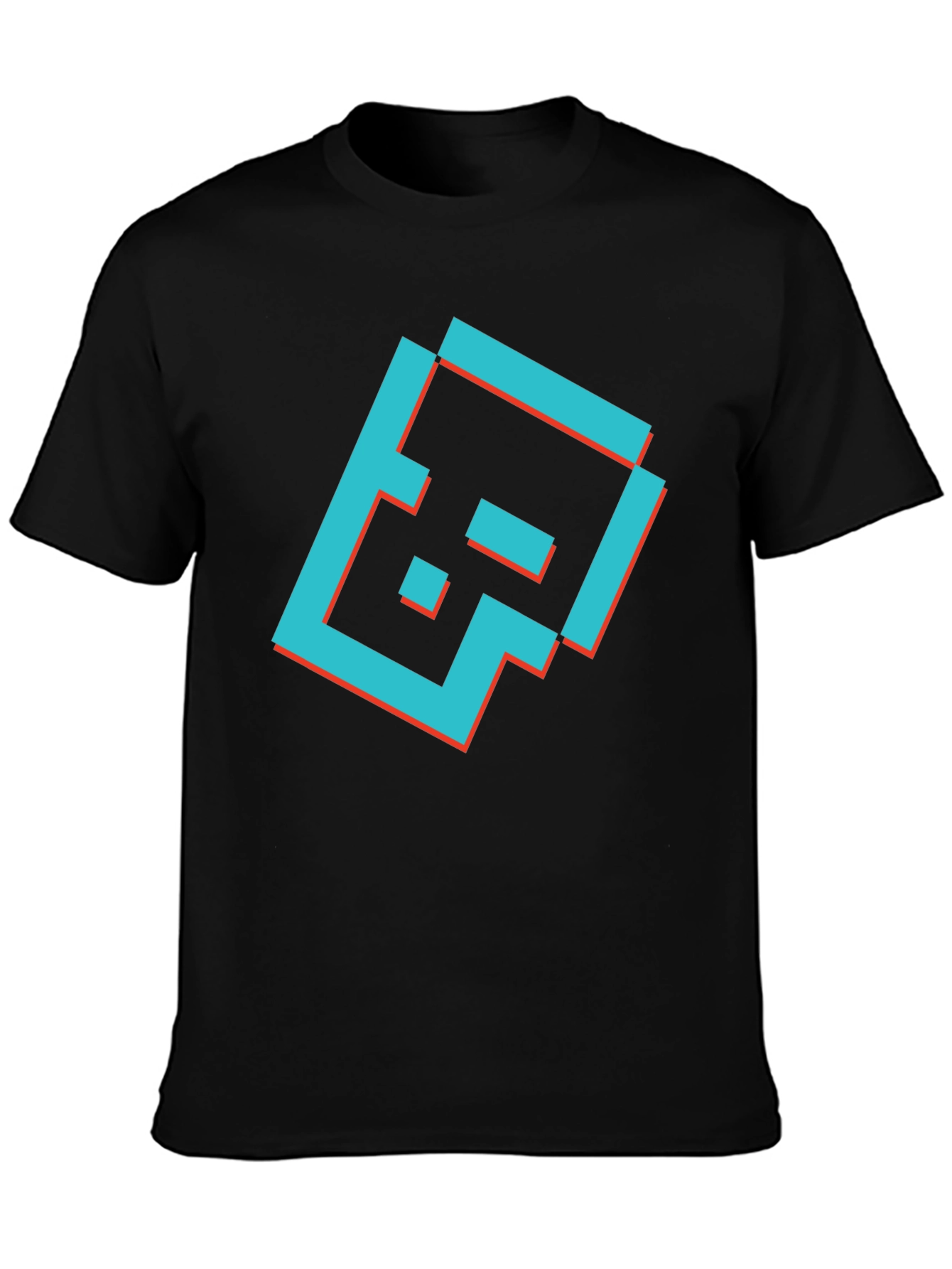 Camiseta Negra con Diseño Gráfico Retro