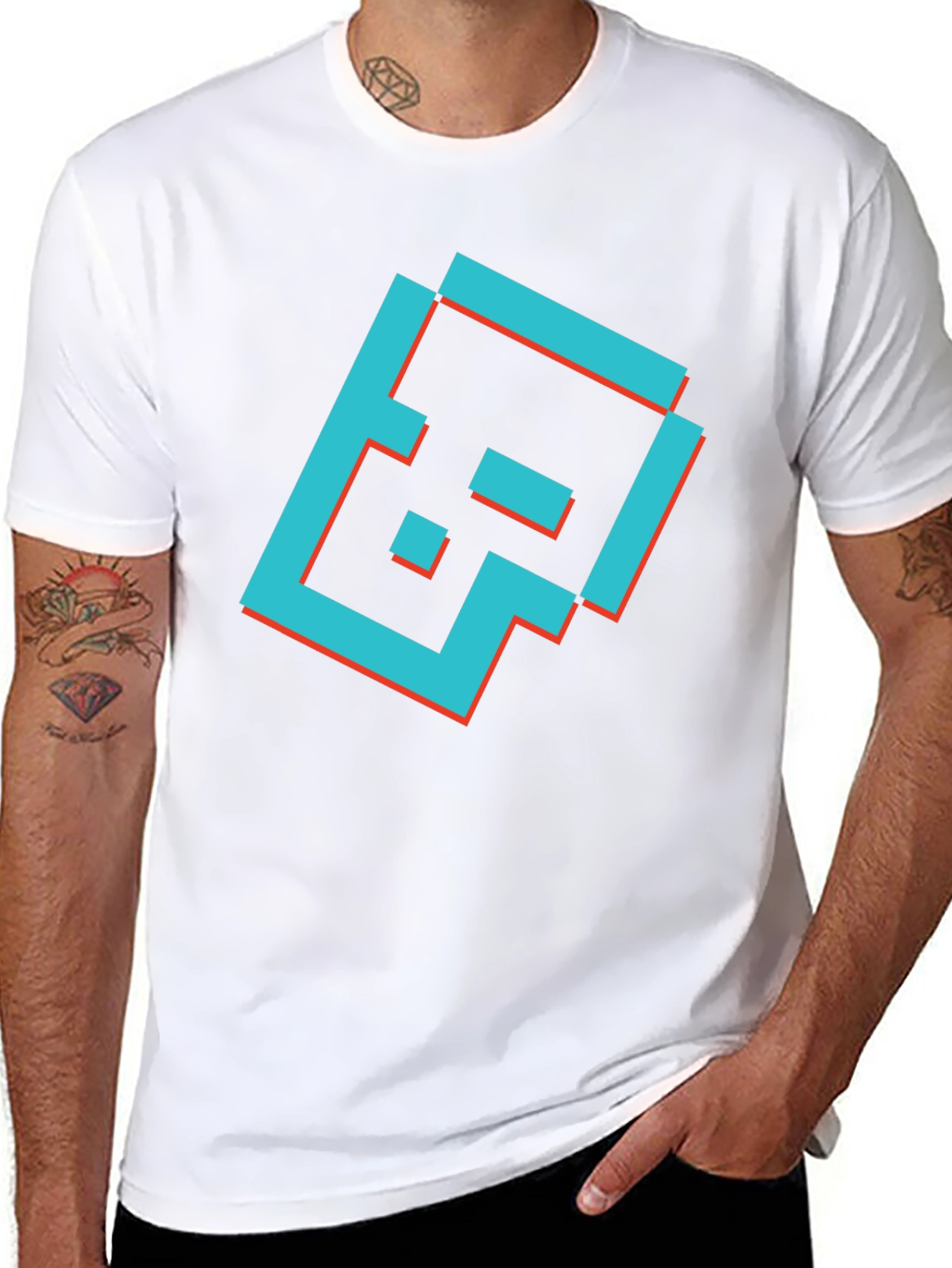 Camiseta Negra con Diseño Gráfico Retro