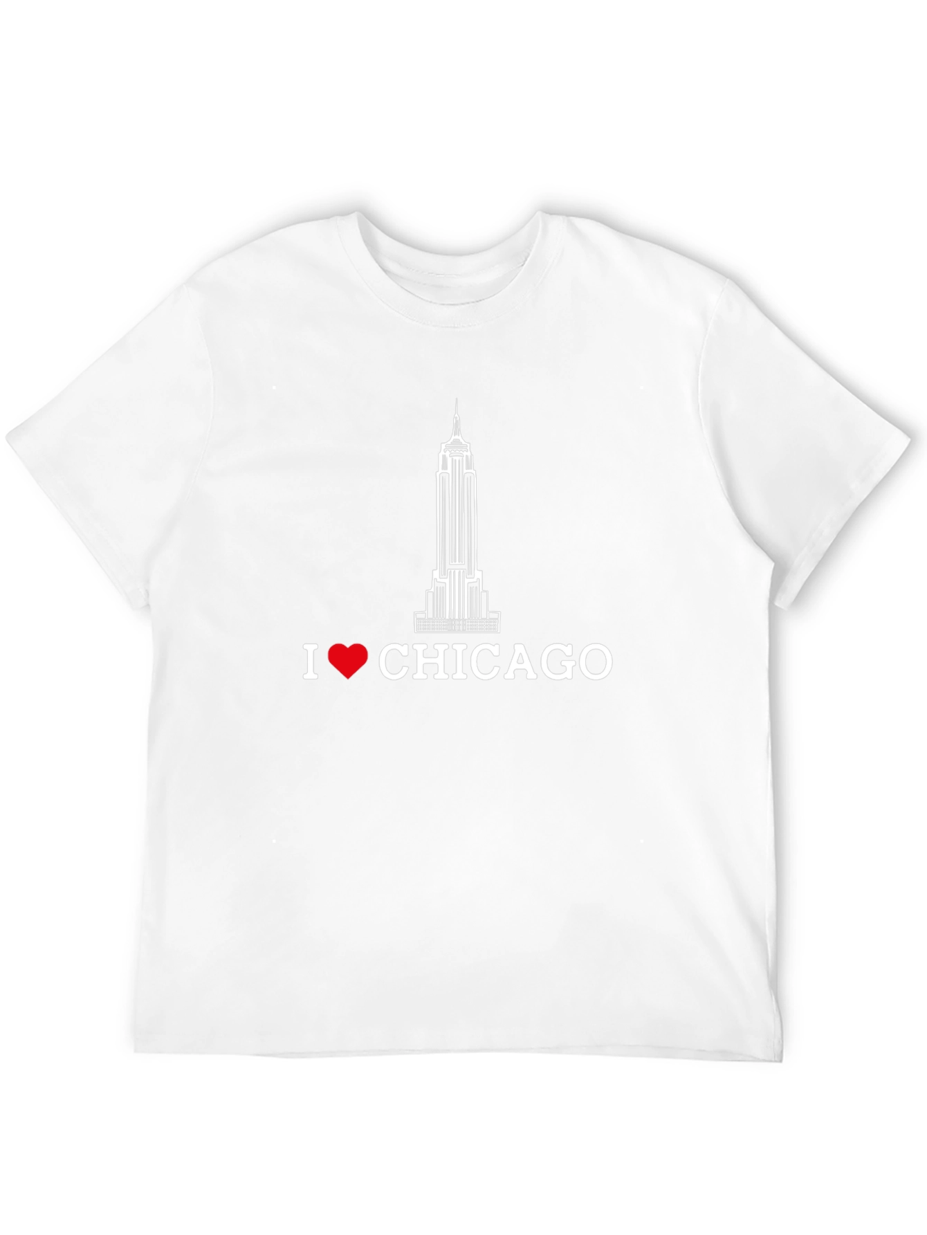 Camiseta Negra I ❤️ CHICAGO Edificio Icónico
