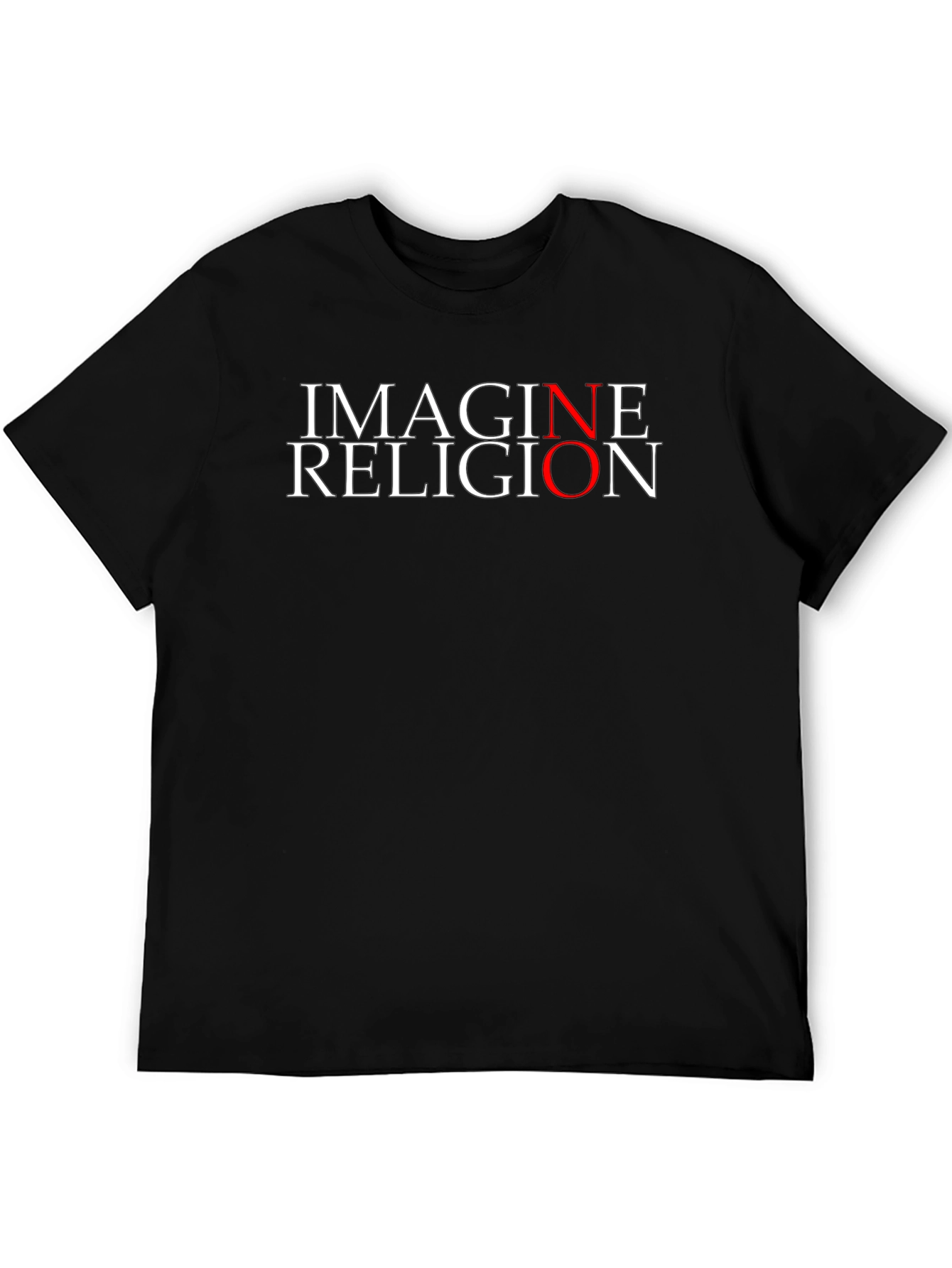 Camiseta Negra IMAGINE RELIGION para Hombre