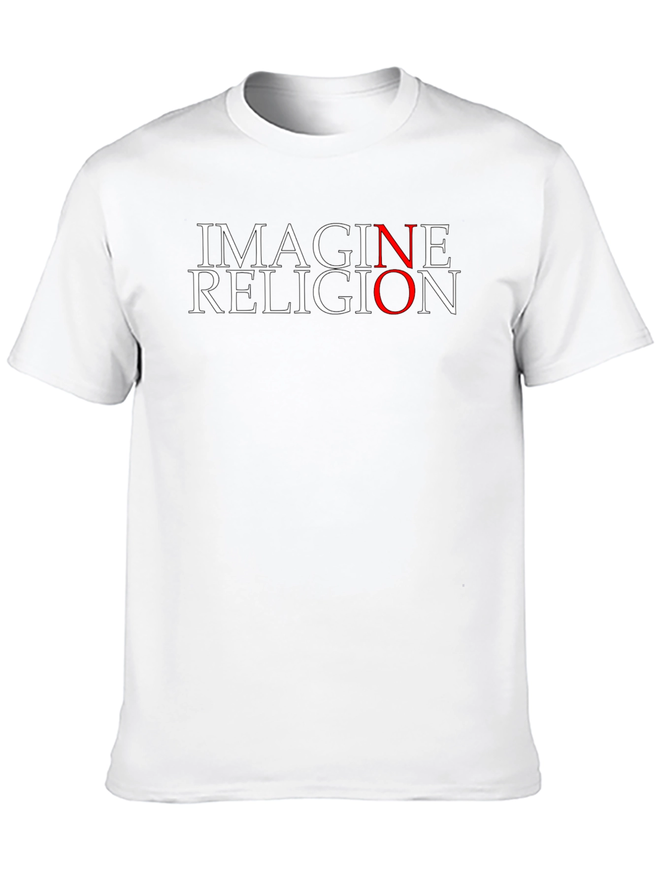 Camiseta Negra IMAGINE RELIGION para Hombre