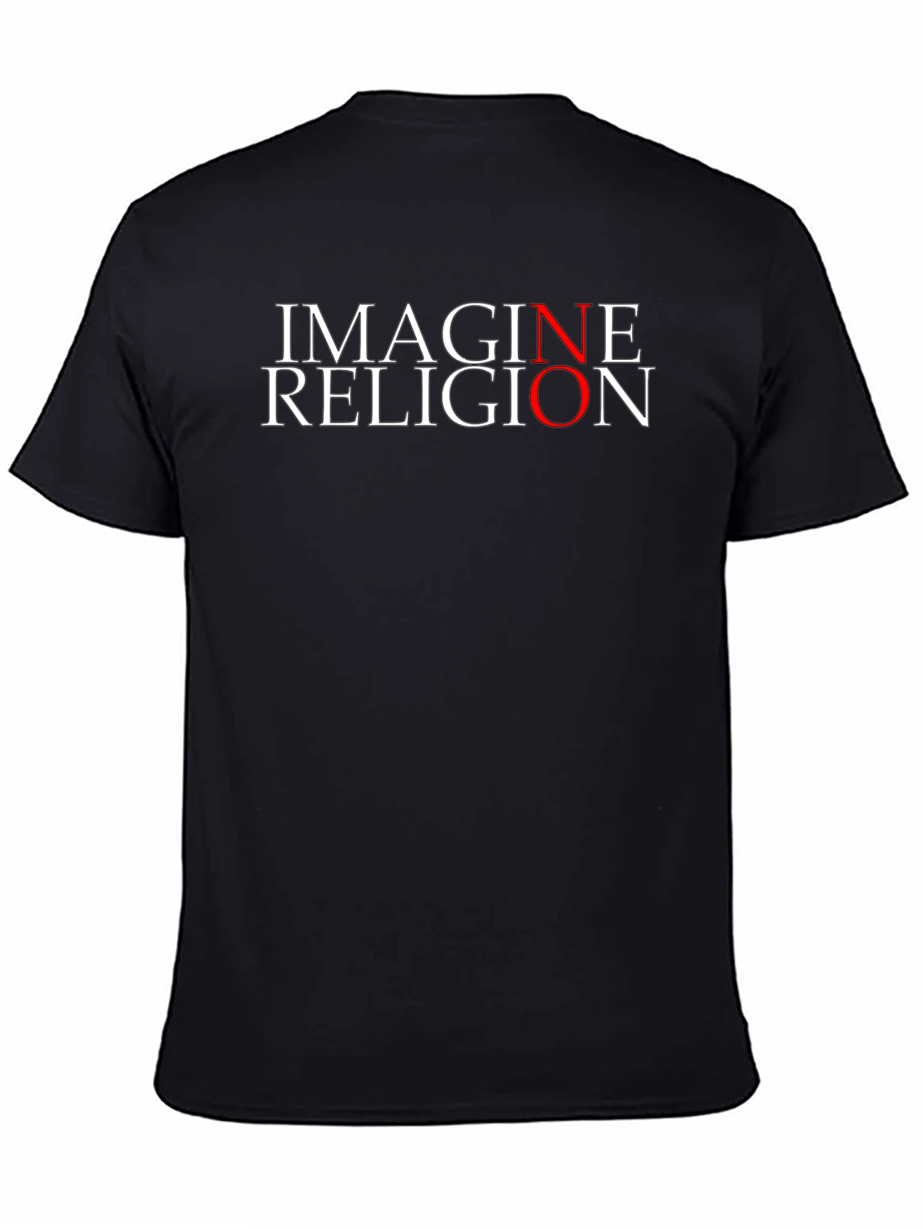 Camiseta Negra IMAGINE RELIGION para Hombre