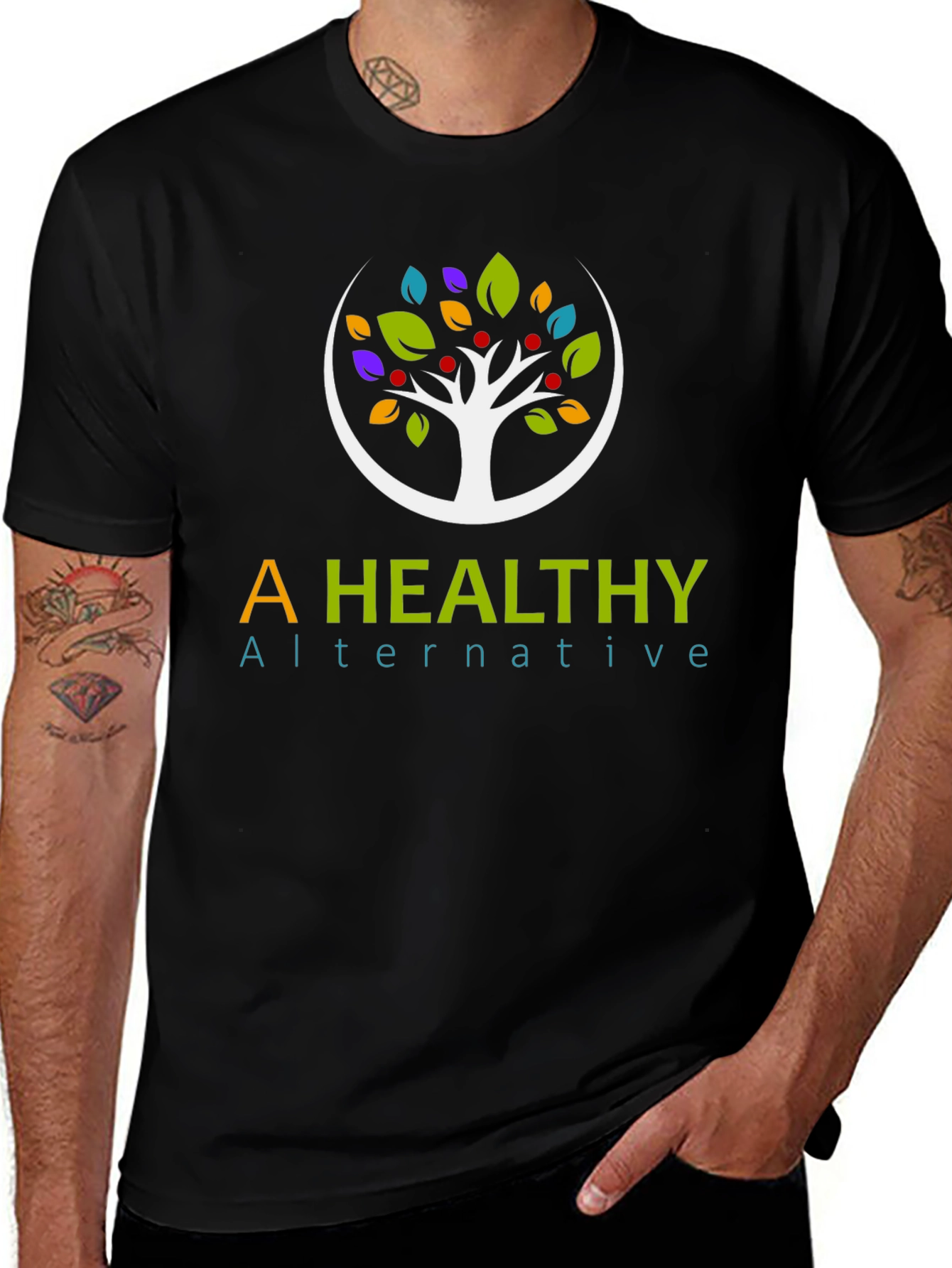 Camiseta Negra A Healthy Alternative