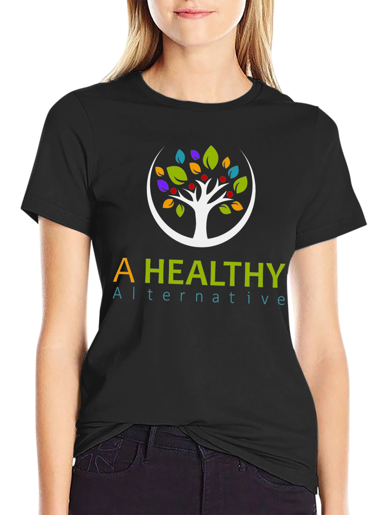 Camiseta Negra A Healthy Alternative