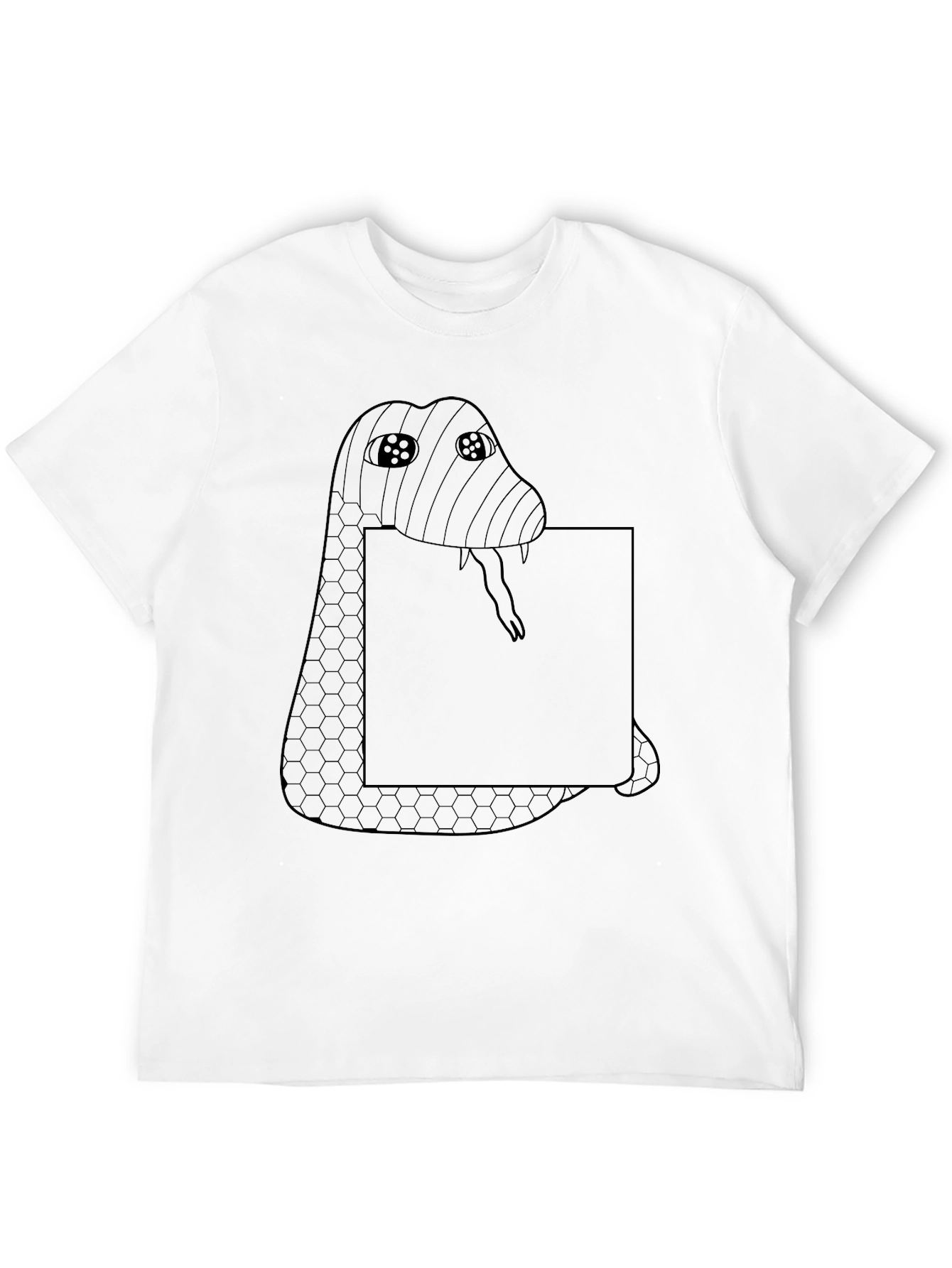 Camiseta Negra con Diseño de Serpiente Original