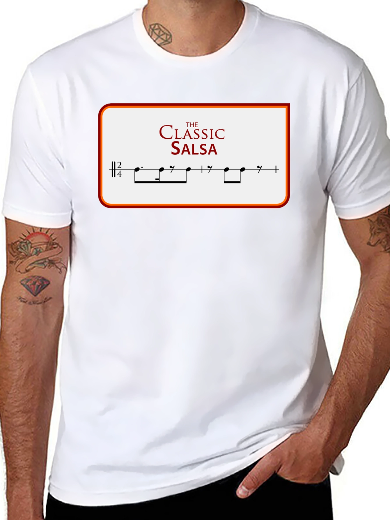Camiseta Clásica de Salsa con Diseño Musical
