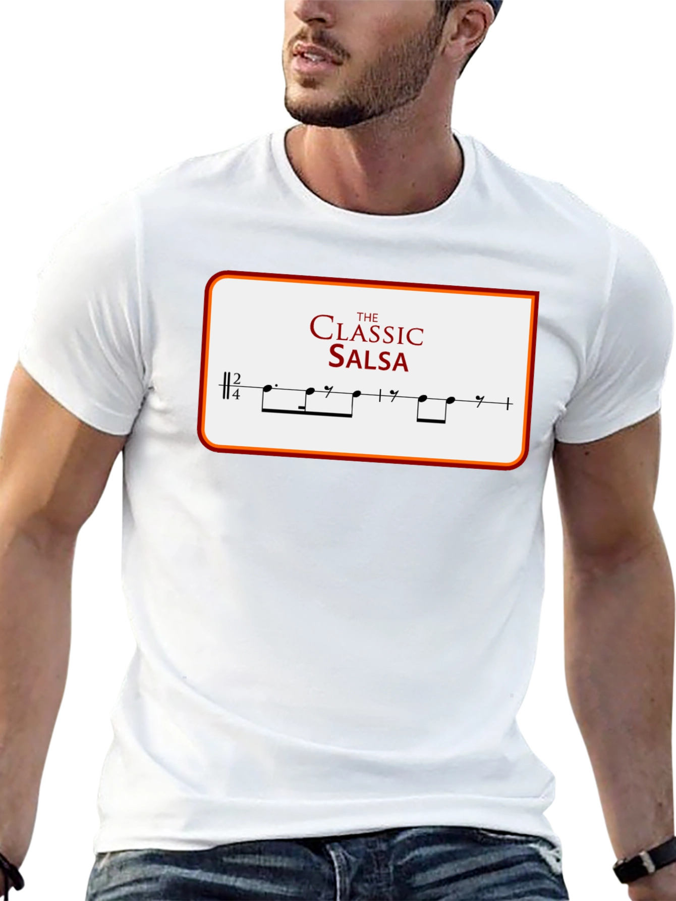Camiseta Clásica de Salsa con Diseño Musical