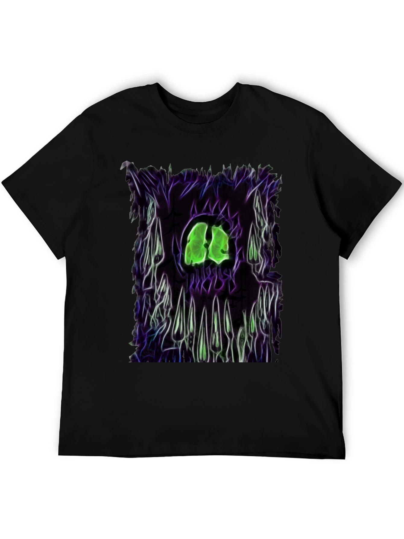 Camiseta Negra con Diseño Gráfico Monstruoso