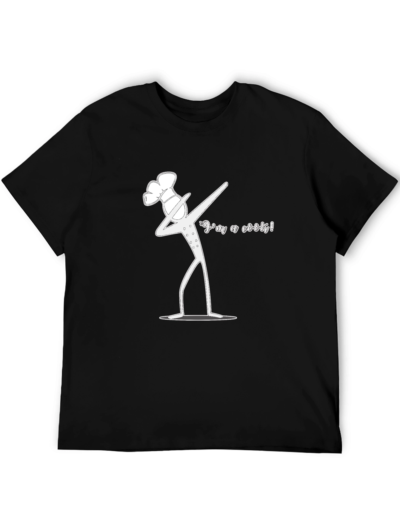 Camiseta Negra con Diseño de Chef Dab