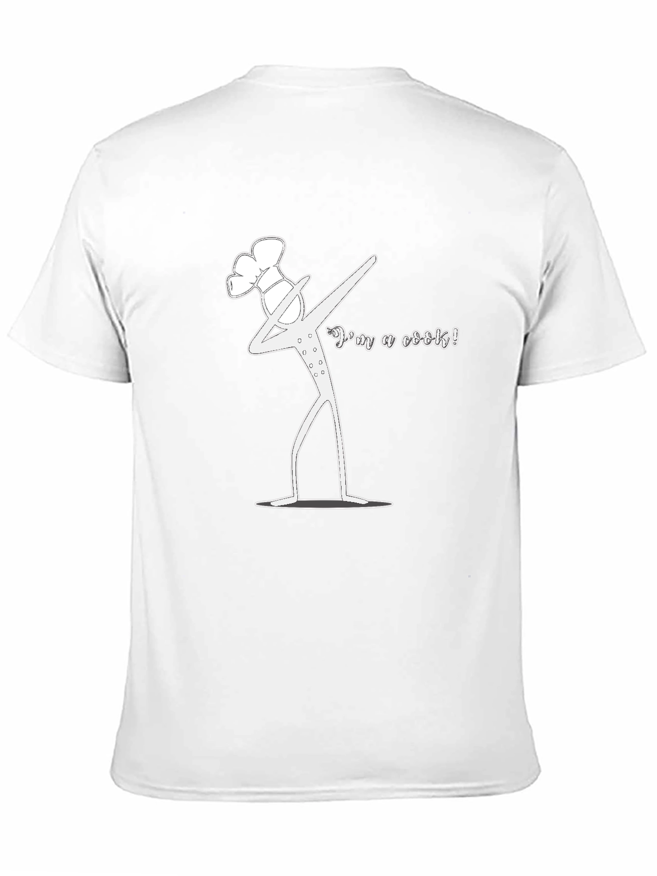 Camiseta Negra con Diseño de Chef Dab