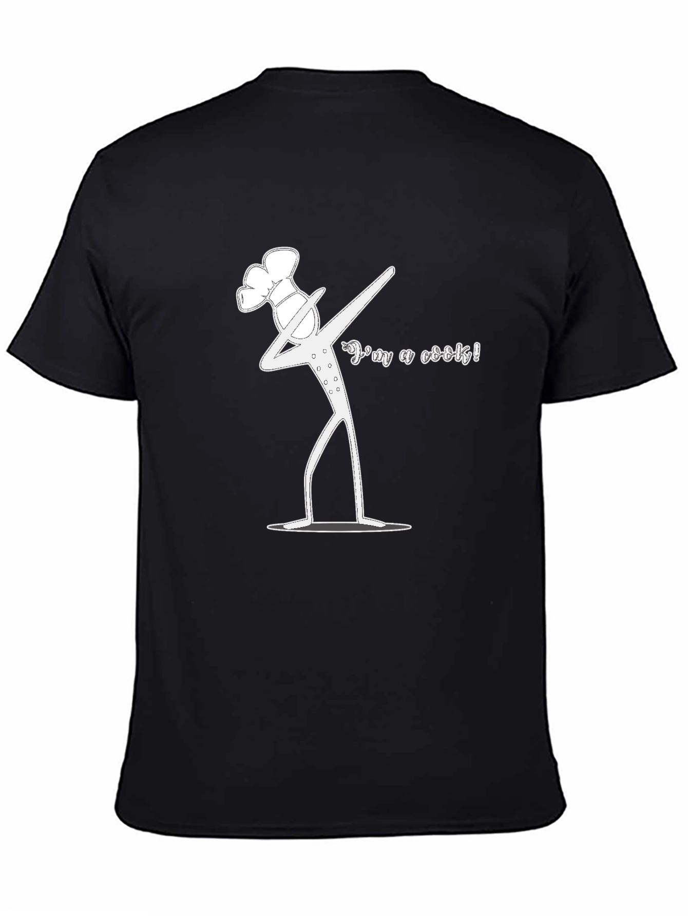 Camiseta Negra con Diseño de Chef Dab