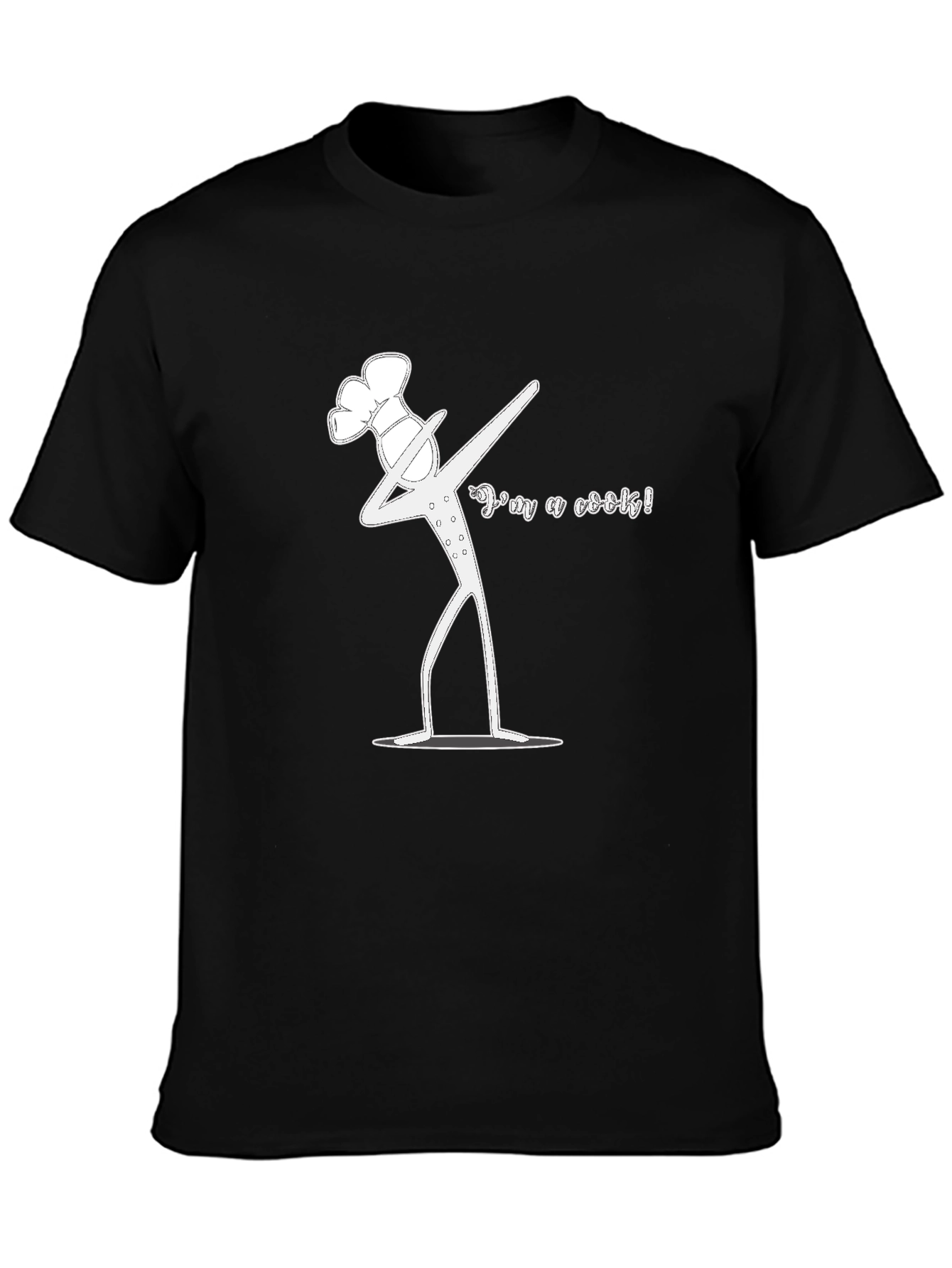 Camiseta Negra con Diseño de Chef Dab